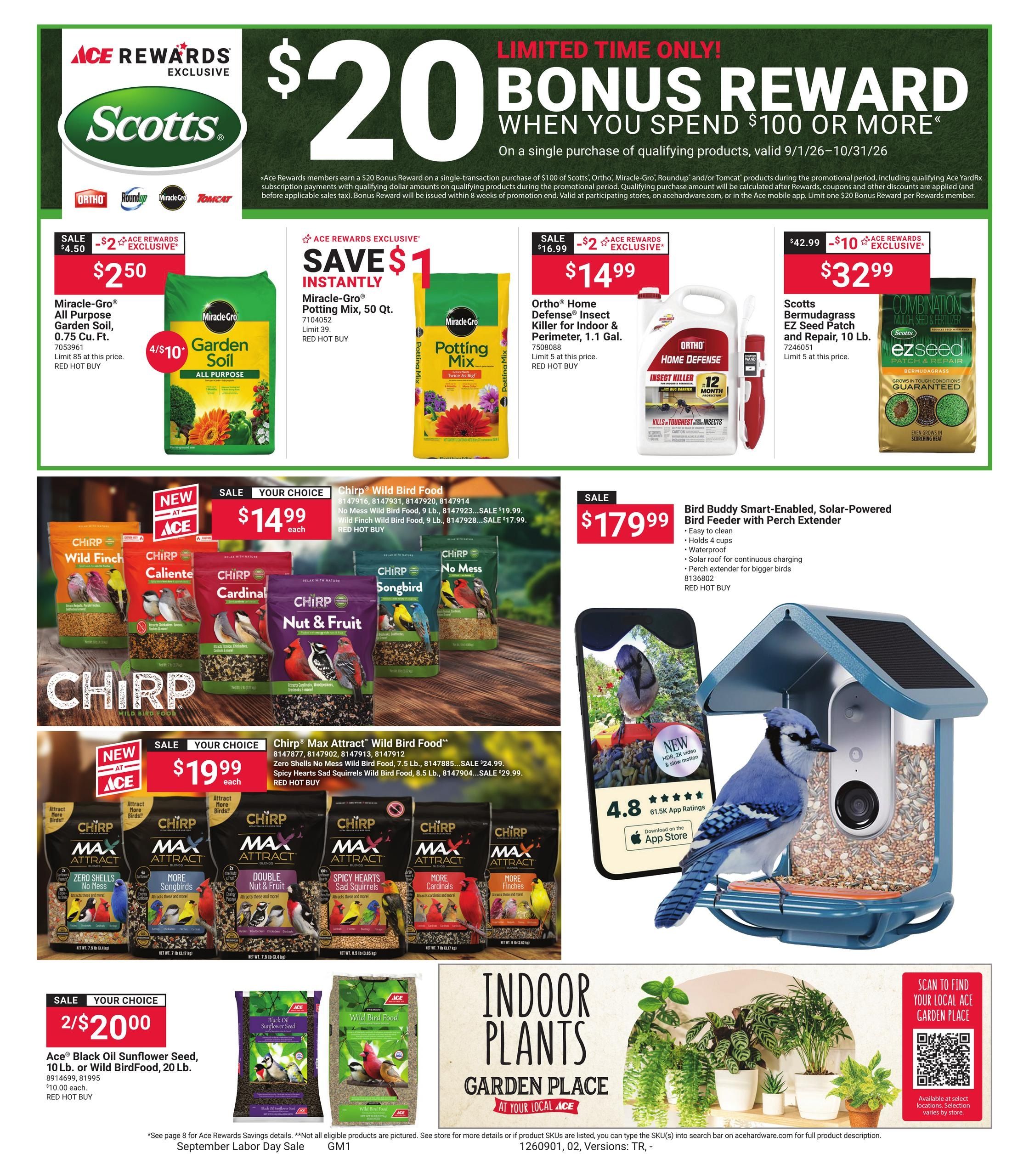 Ace Hardware (Andalusia Area, AL) September Labor Day Weekly Ad September 1 - 14, 2026