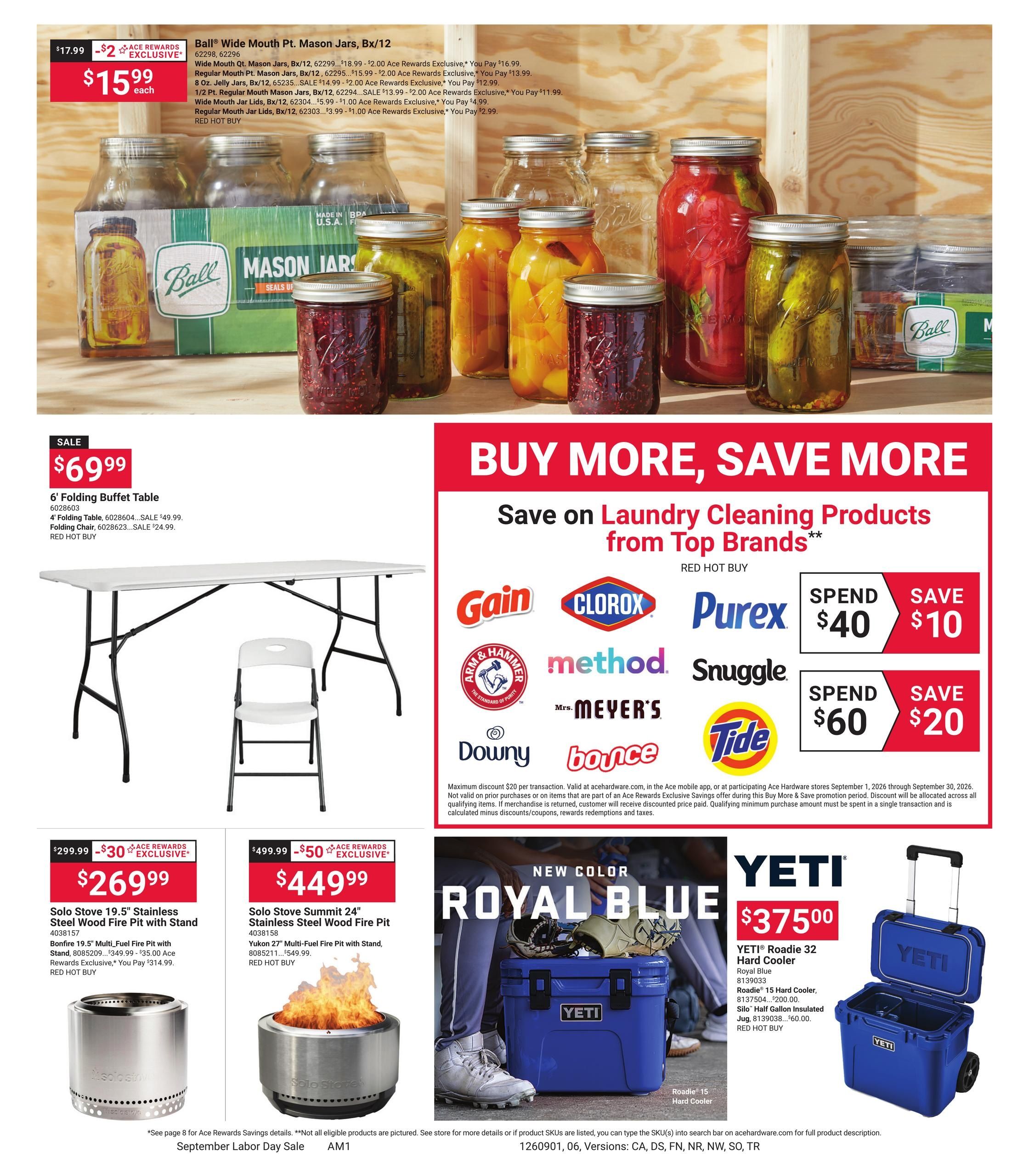 Ace Hardware (Andalusia Area, AL) September Labor Day Weekly Ad September 1 - 14, 2026