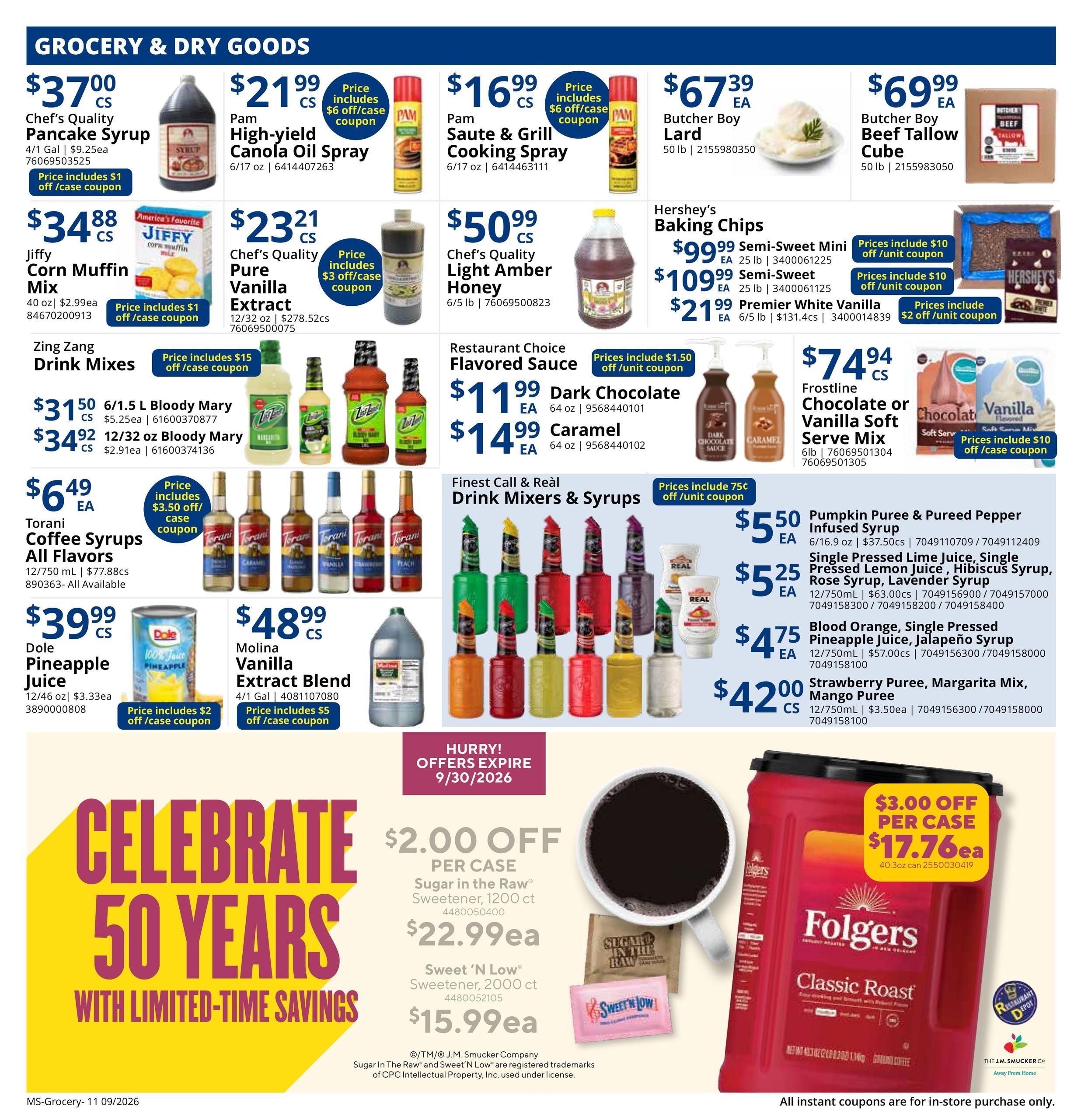 Restaurant Depot (Birmingham Area, AL) Weekly Ad September 1 - 30, 2026