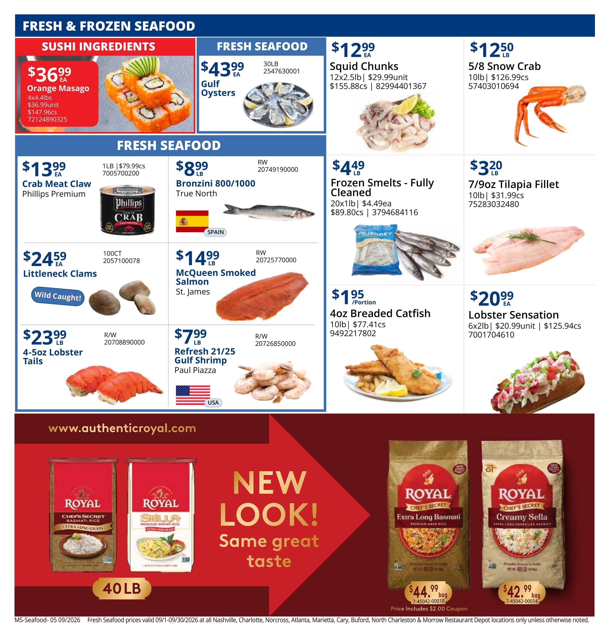 Restaurant Depot (Birmingham Area, AL) Weekly Ad September 1 - 30, 2026