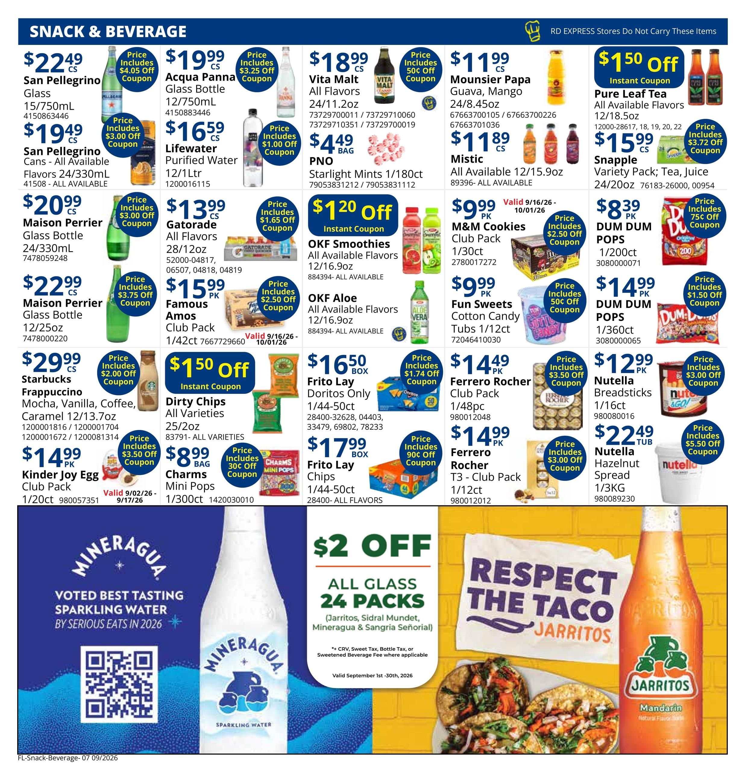 Restaurant Depot (Altamonte Springs Area, FL) Weekly Ad September 1 - 30, 2026