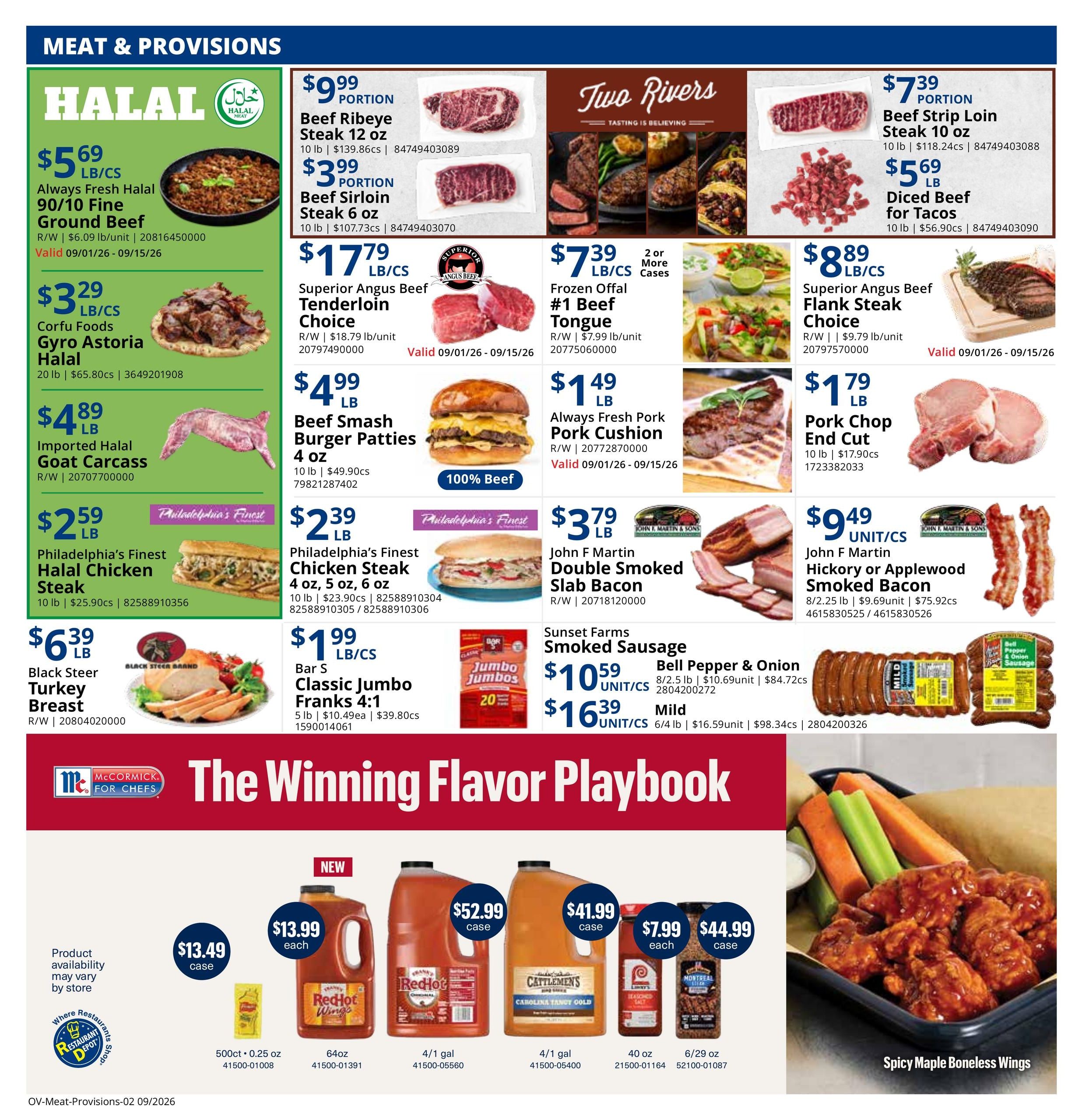 Restaurant Depot (Bath Area, IN) Weekly Ad September 1 - 30, 2026