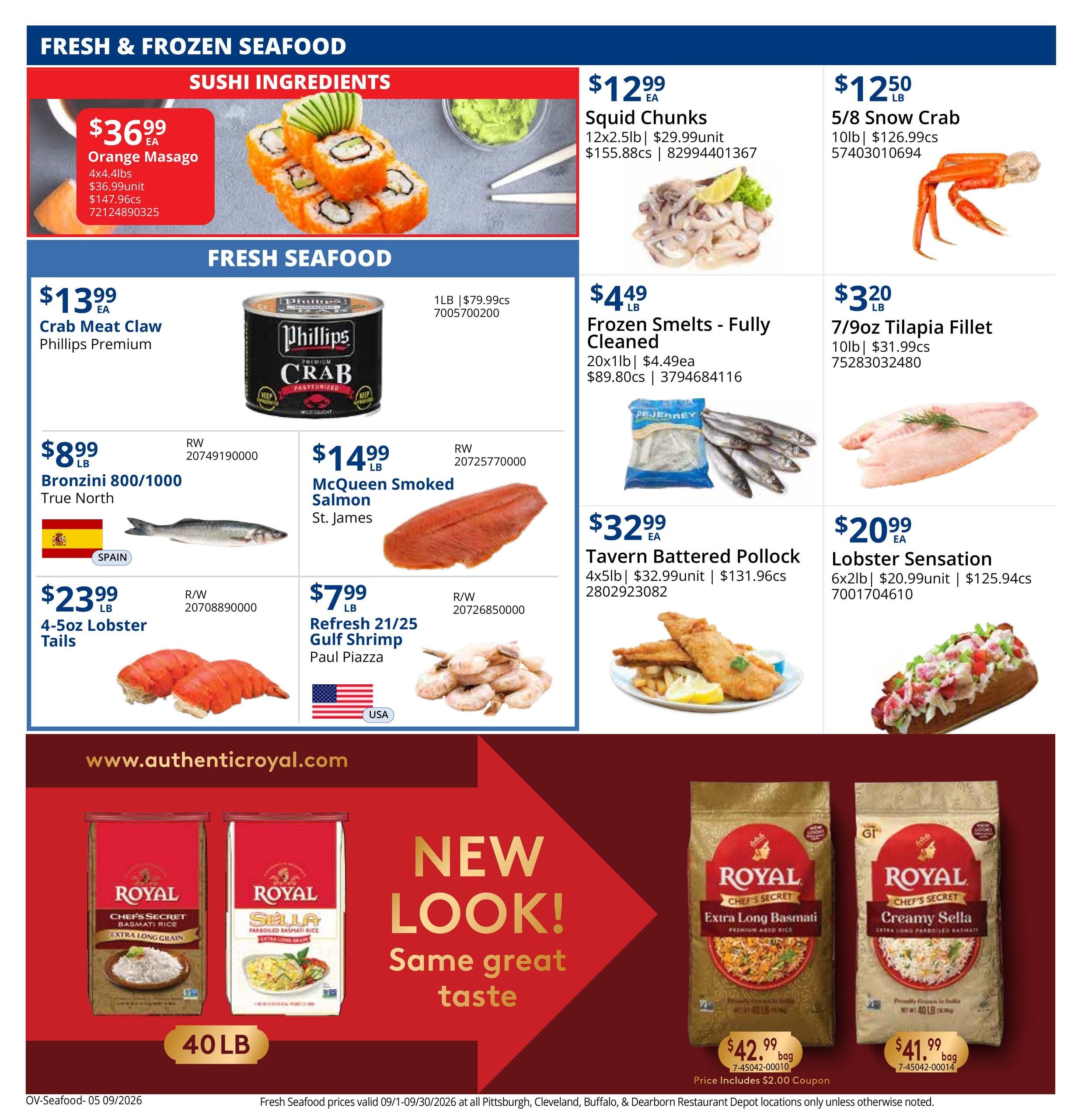 Restaurant Depot (Bath Area, IN) Weekly Ad September 1 - 30, 2026