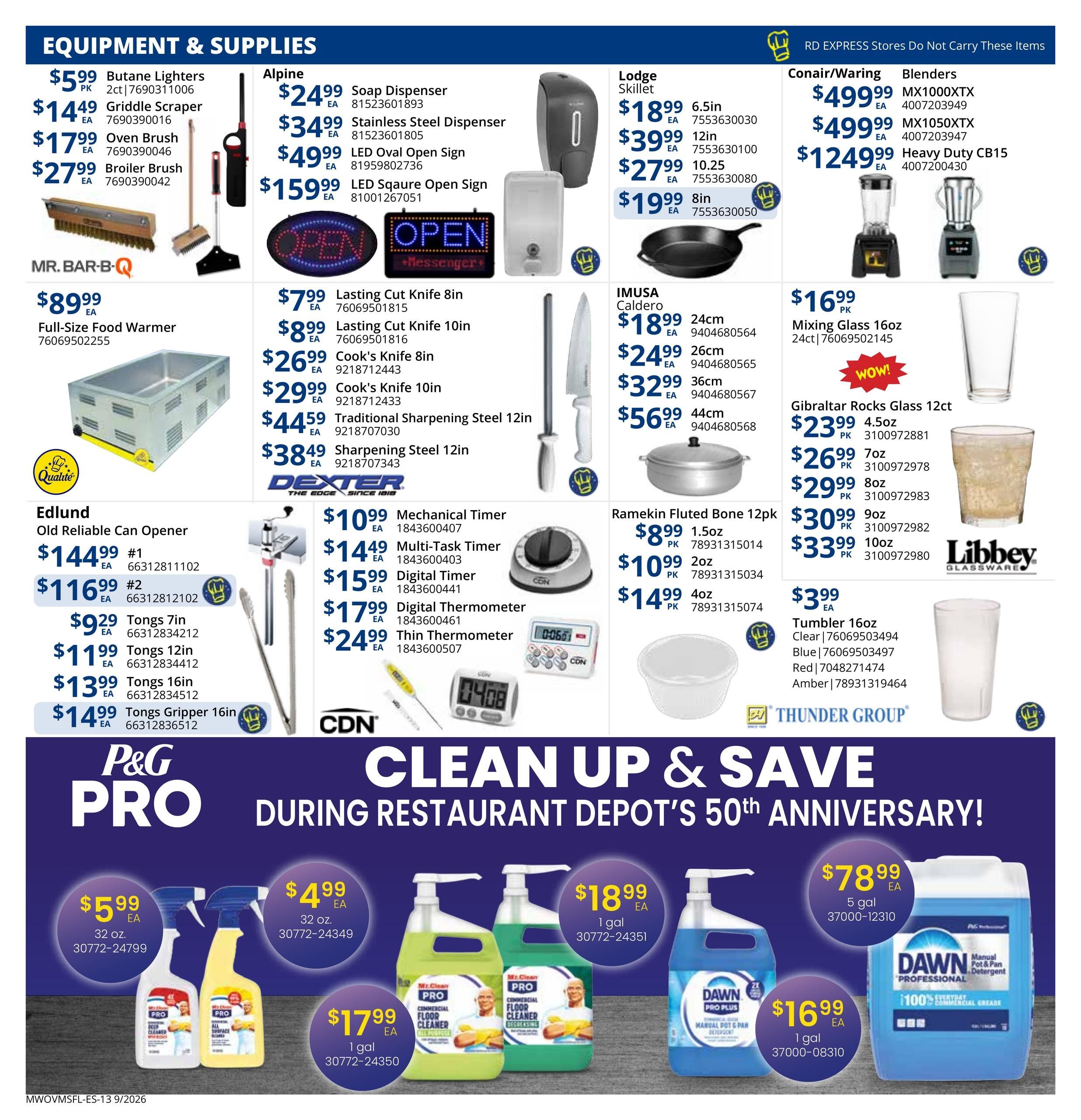 Restaurant Depot (Belleville Area, IL) Weekly Ad September 1 - 30, 2026