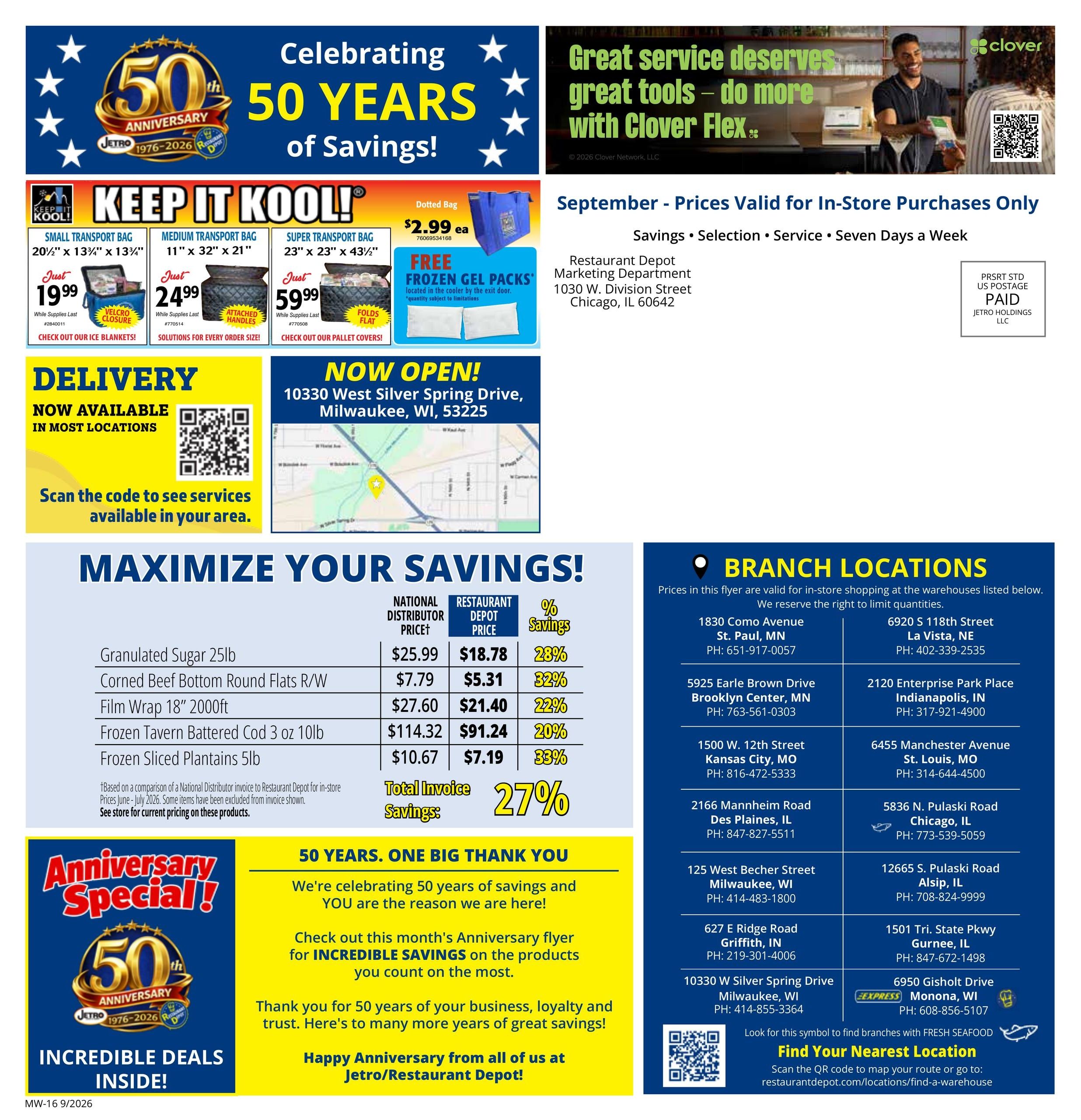 Restaurant Depot (Belleville Area, IL) Weekly Ad September 1 - 30, 2026