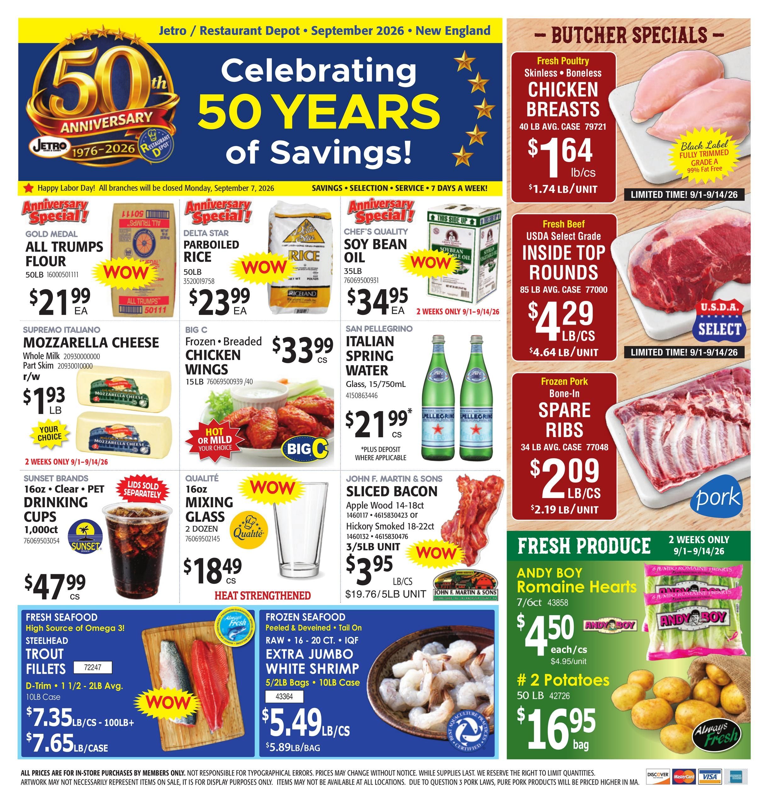 Restaurant Depot (Cromwell Area, CT) Weekly Ad September 1 - 30, 2026