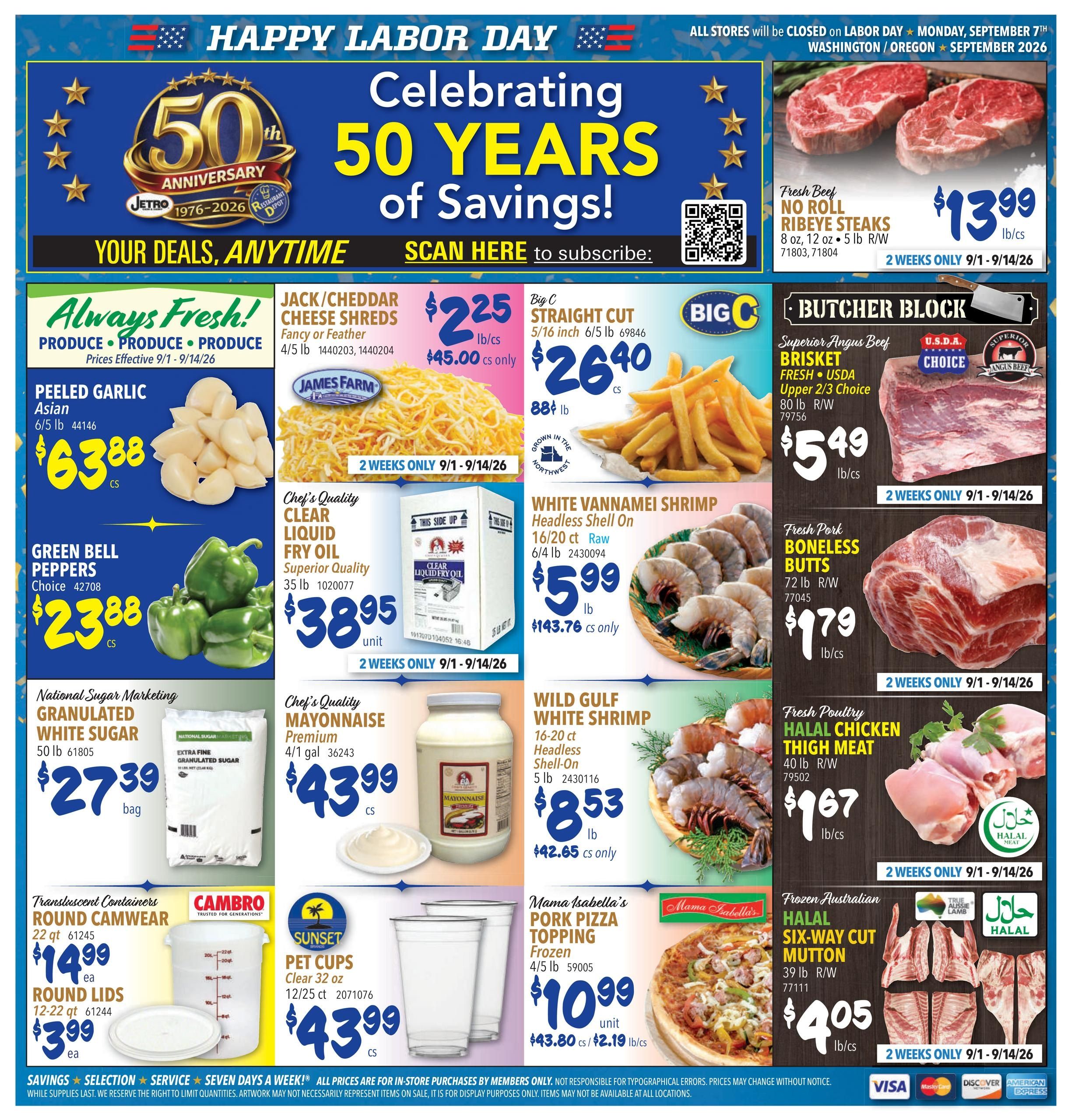 Restaurant Depot (Beavercreek Area, OR) Weekly Ad September 1 - 30, 2026
