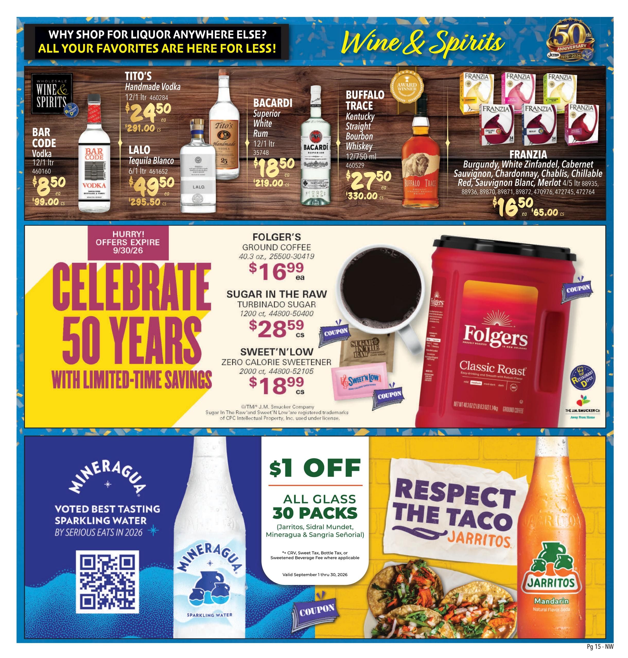 Restaurant Depot (Beavercreek Area, OR) Weekly Ad September 1 - 30, 2026