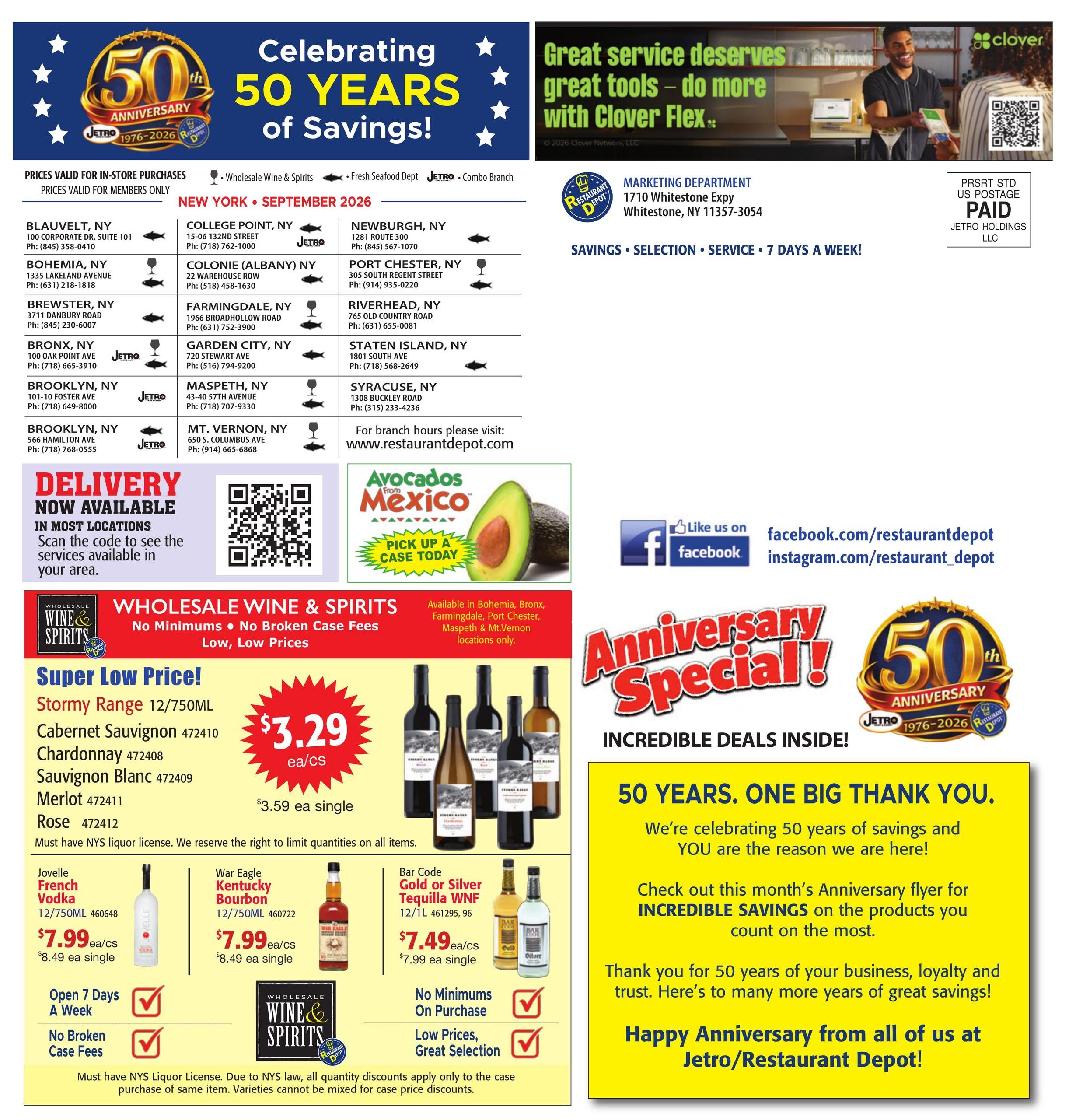 Restaurant Depot (Greenwich Area, CT) Weekly Ad September 1 - 30, 2026