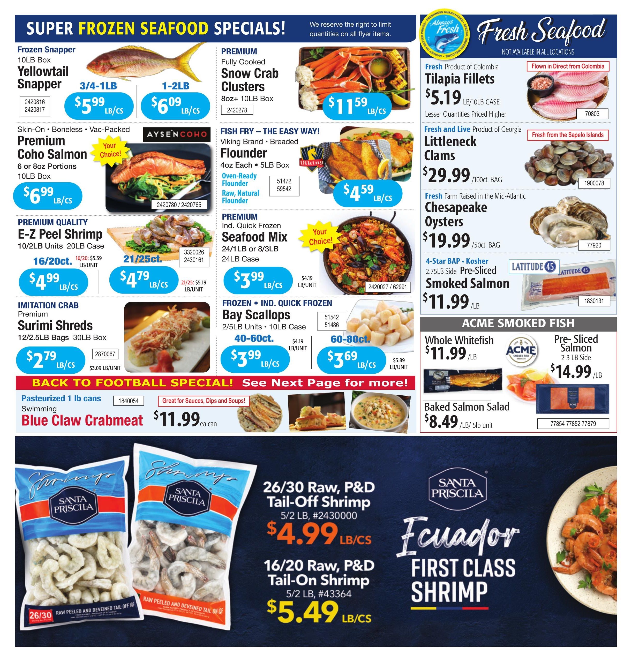 Restaurant Depot (Parcel Return Service Area, DC) Weekly Ad September 1 - 30, 2026
