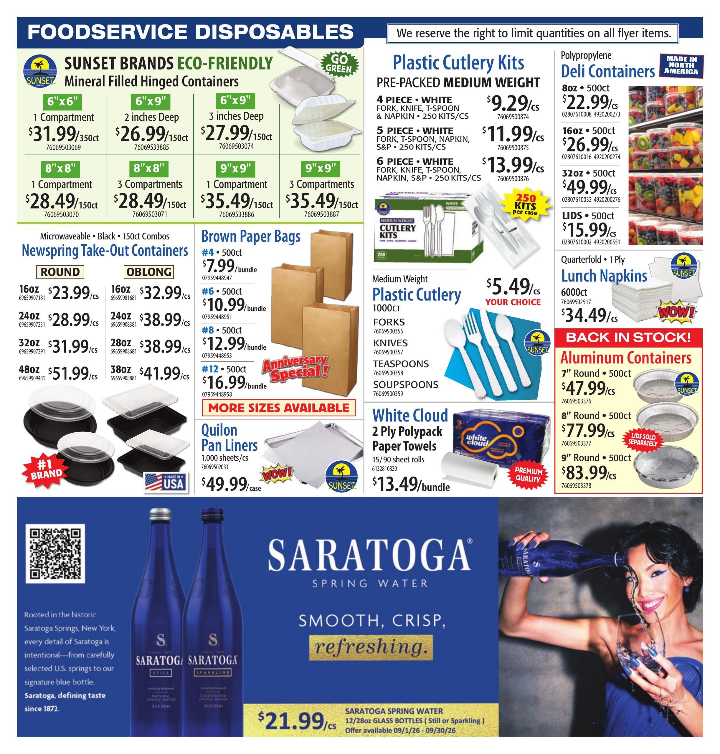 Restaurant Depot (Parcel Return Service Area, DC) Weekly Ad September 1 - 30, 2026
