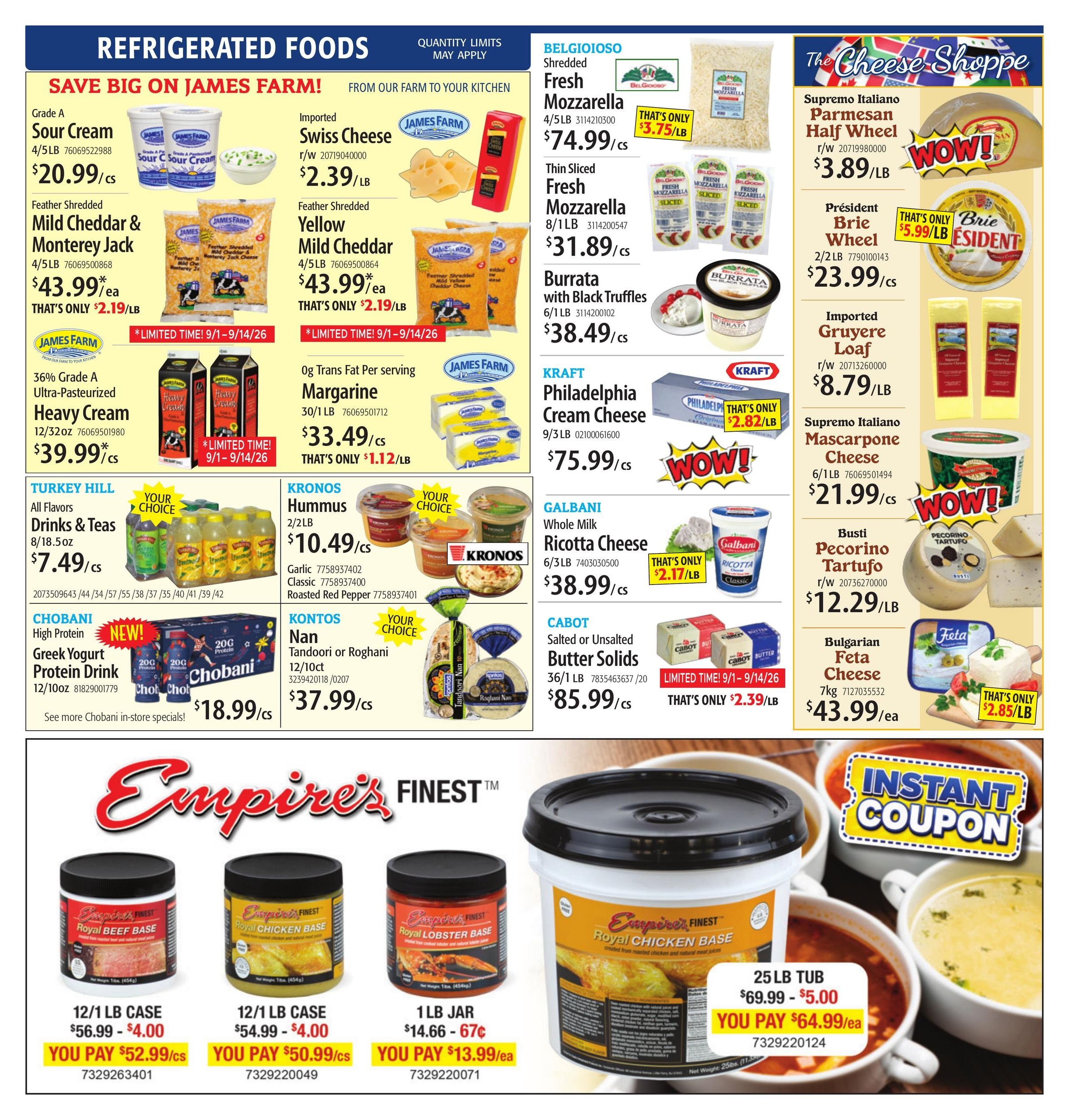 Restaurant Depot (Parcel Return Service Area, DC) Weekly Ad September 1 - 30, 2026