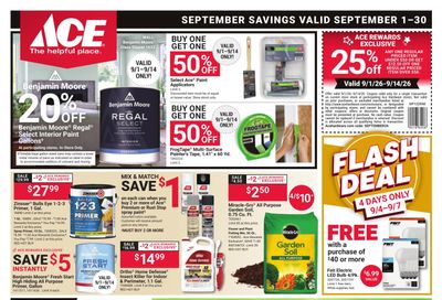 Ace Hardware (Deltona Area, FL) September Month Long Weekly Ad September 1 - 30, 2026