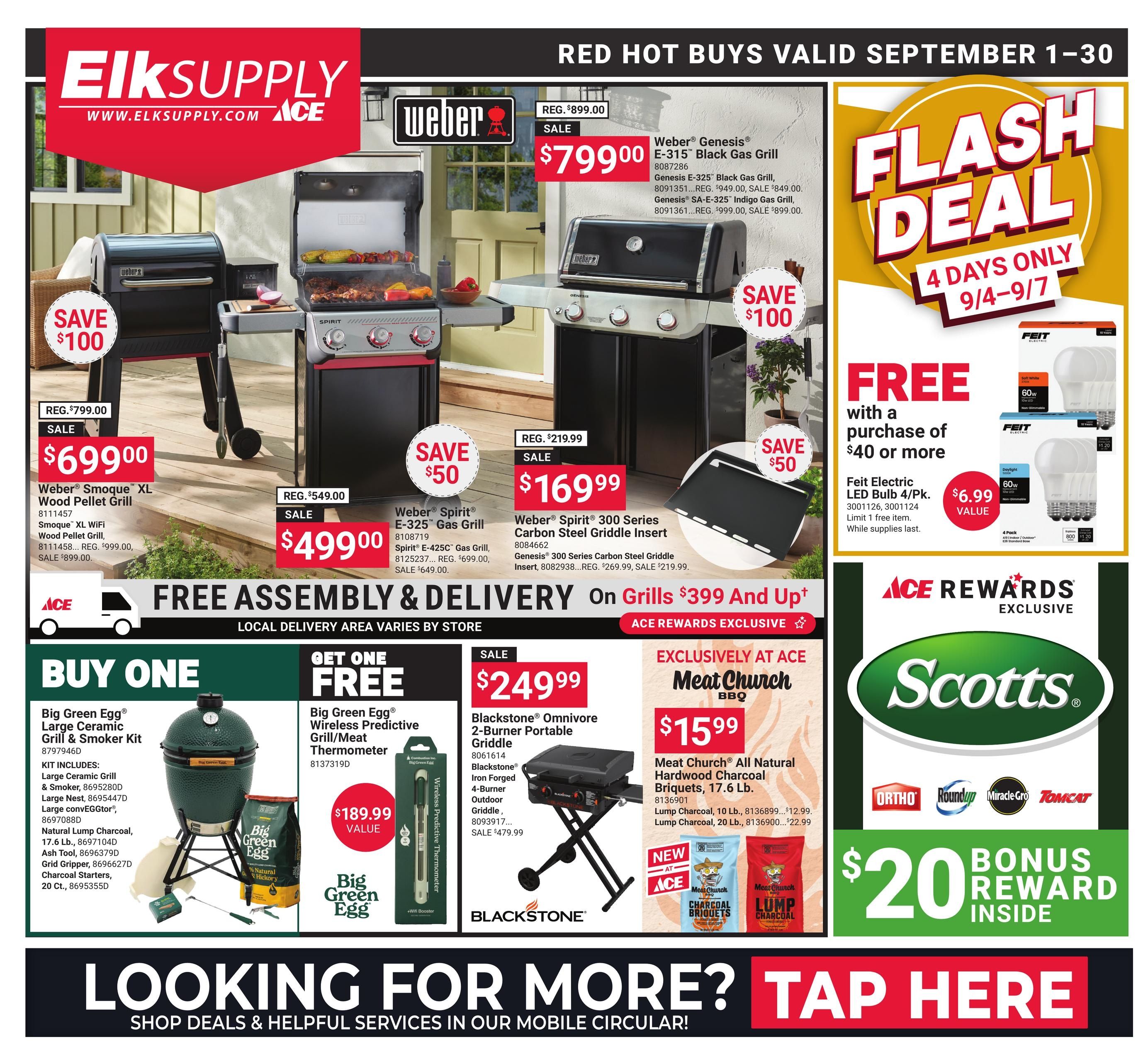 Ace Hardware September Red Hot Buys Weekly Ad September 1 - 30, 2026