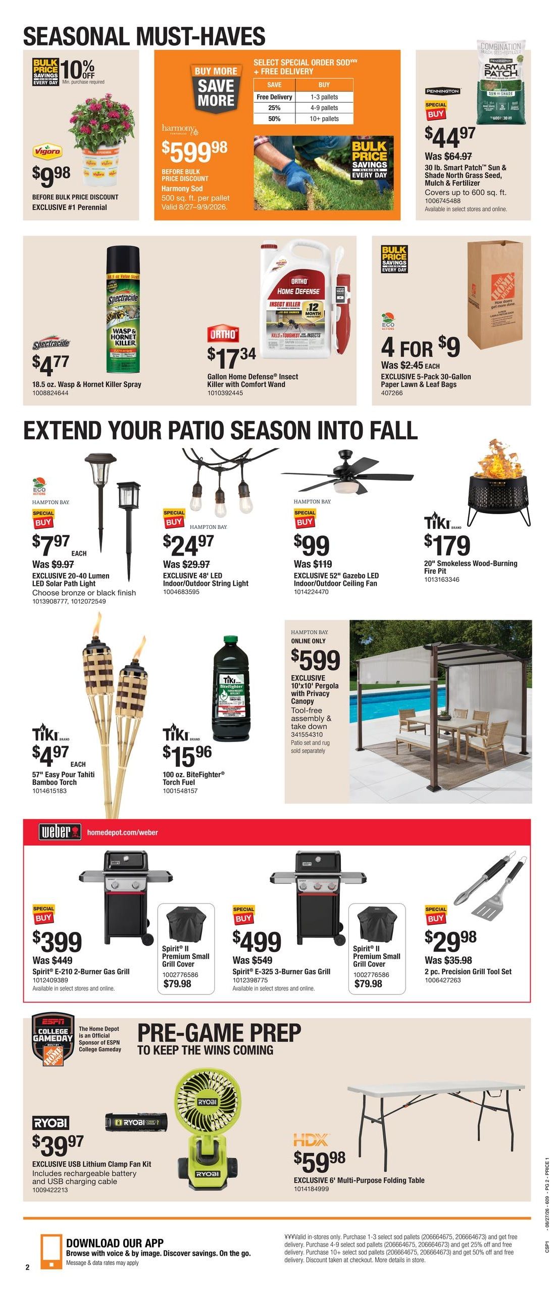 Home Depot (Belmore Area, OH) Labor Day Savings Weekly Ad August 27 - September 9, 2026