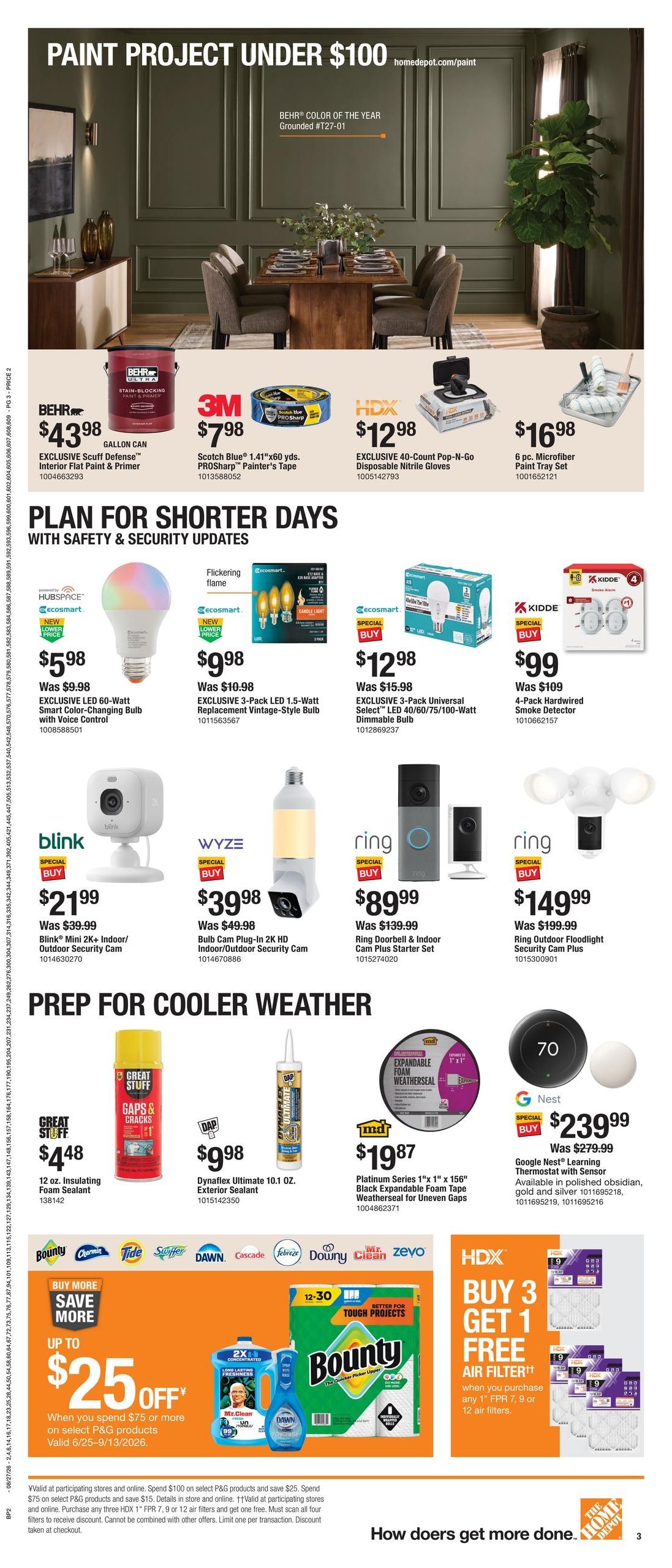 Home Depot (Belmore Area, OH) Labor Day Savings Weekly Ad August 27 - September 9, 2026