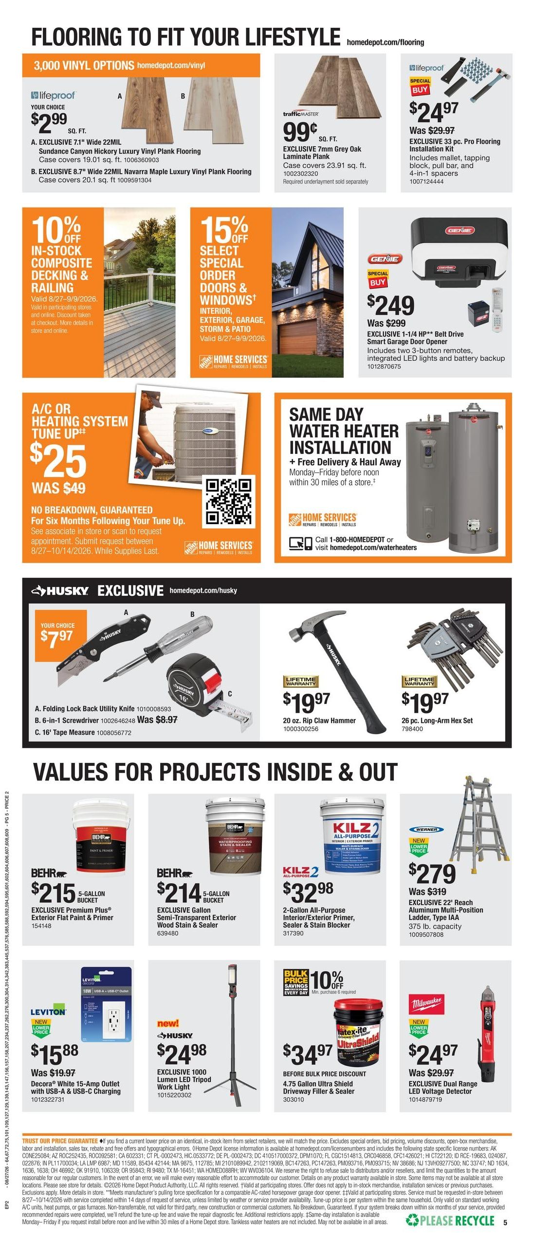 Home Depot (Belmore Area, OH) Labor Day Savings Weekly Ad August 27 - September 9, 2026
