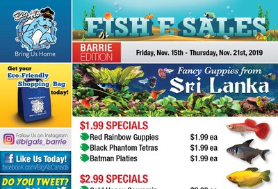 Big Al's (Barrie) Weekly Specials November 15 to 21