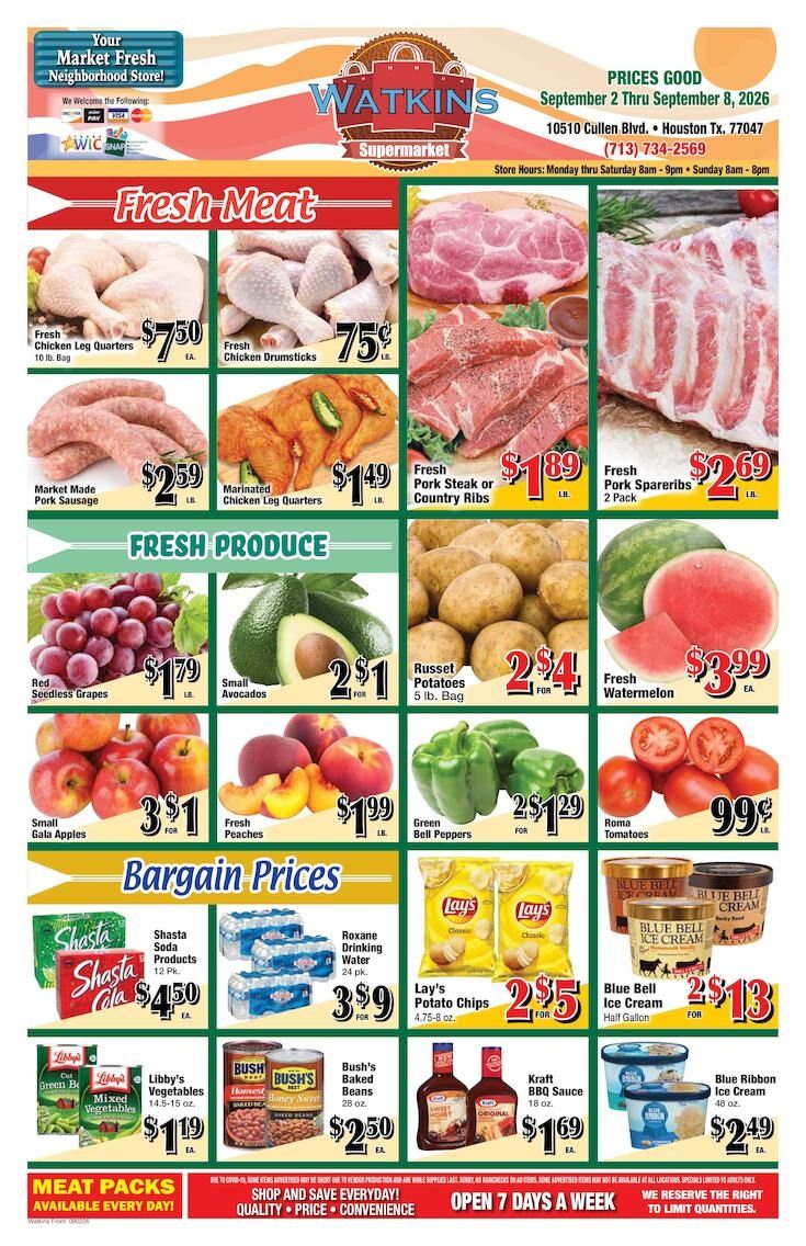 Watkins Supermarket Weekly Ad September 2 - 8, 2026