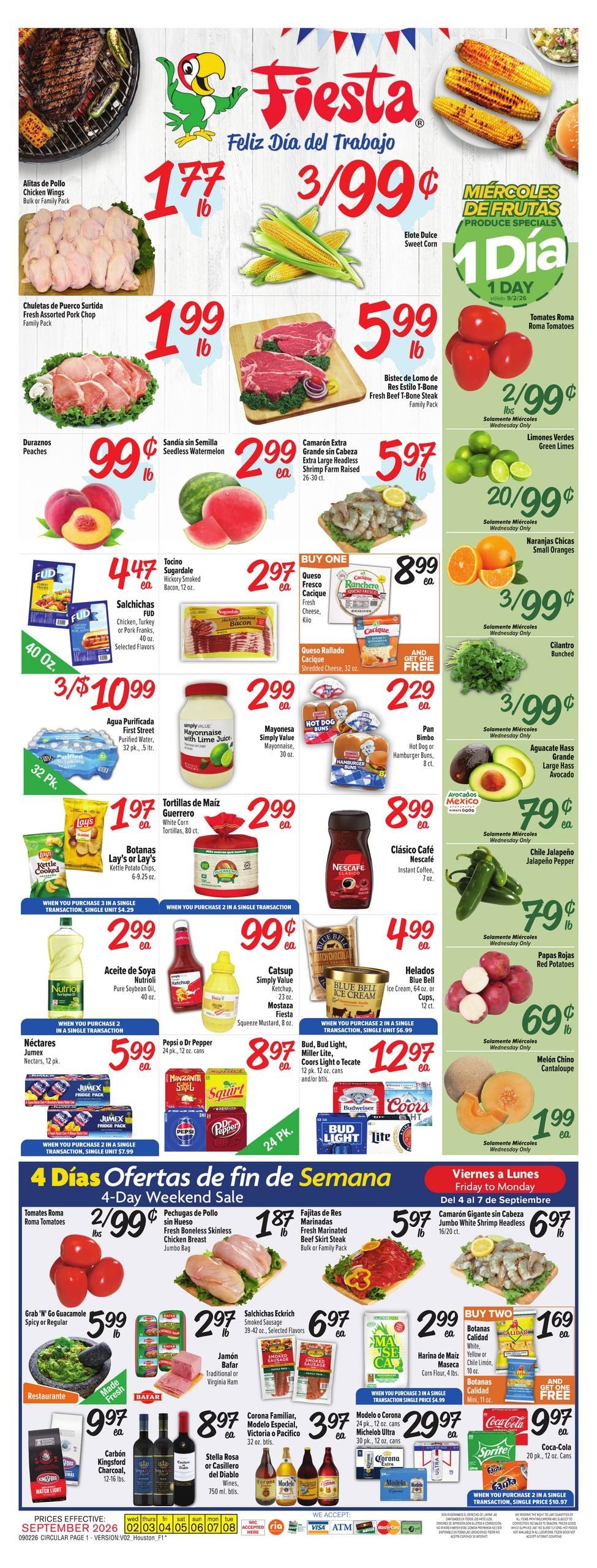 Fiesta Mart Weekly Ad September 2 - 8, 2026
