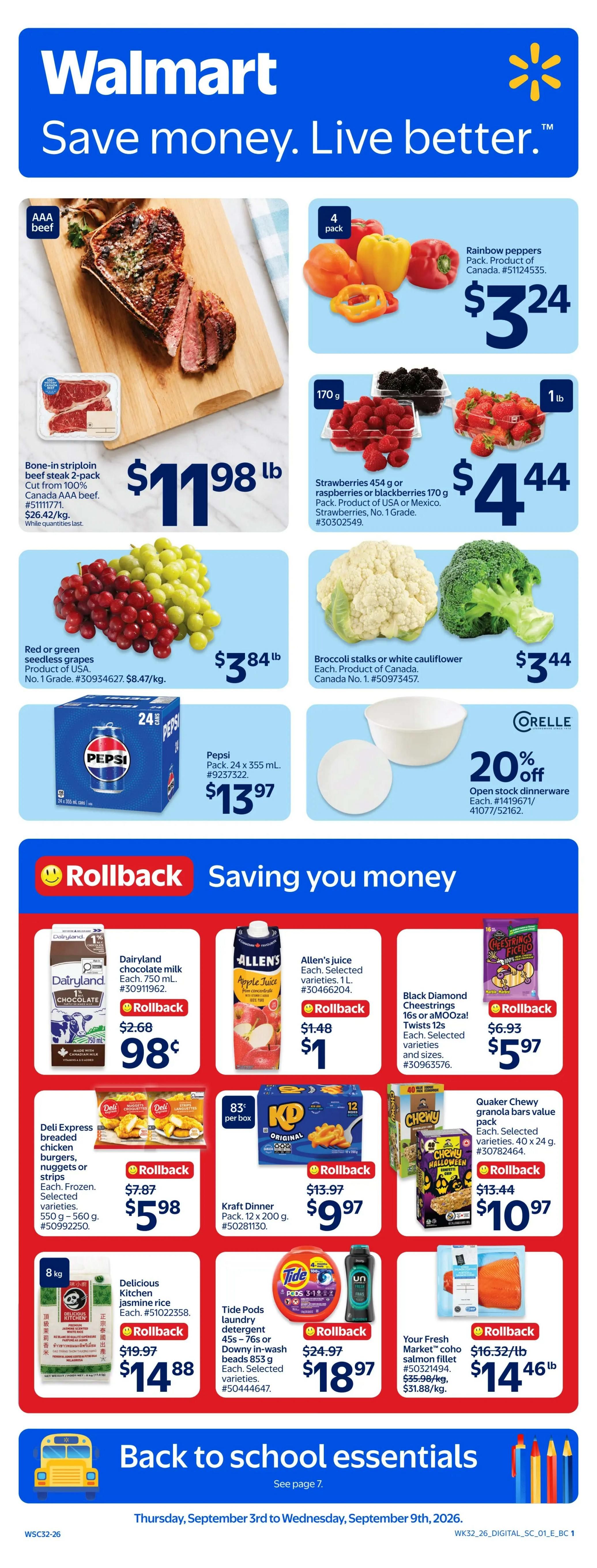 Walmart (West) Flyer September 3 to 9