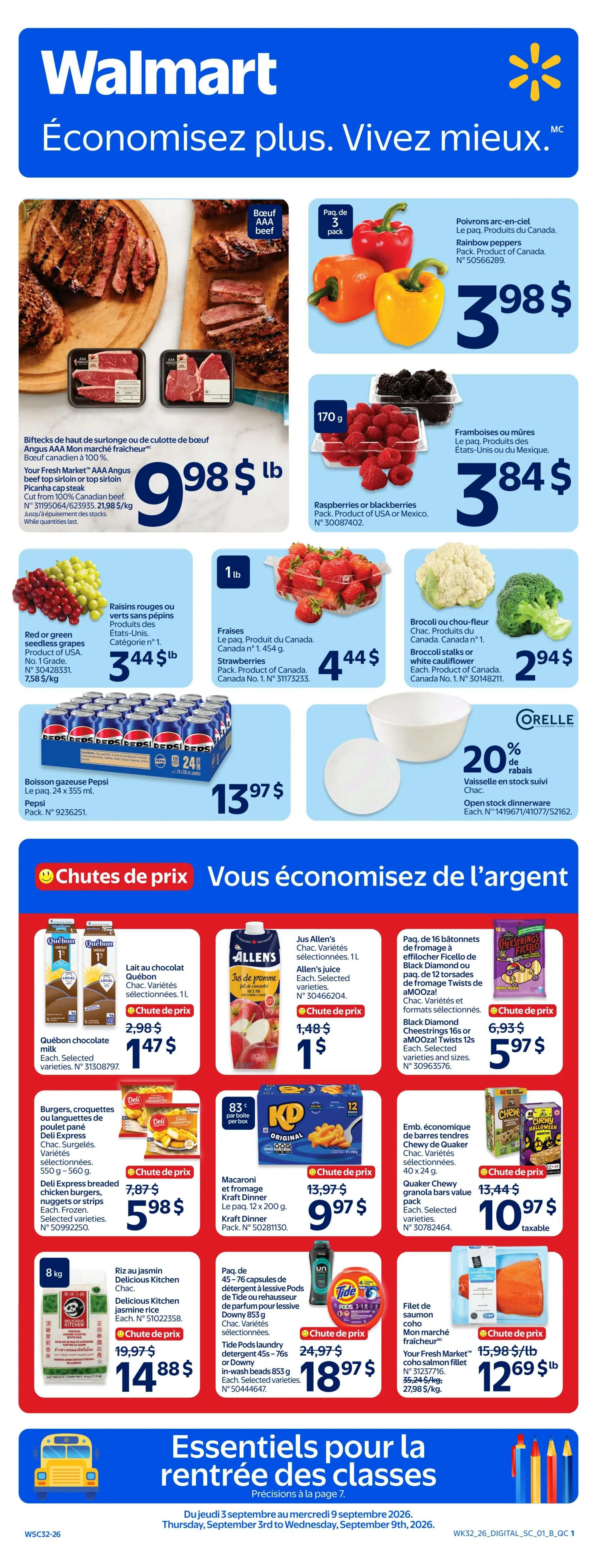 Walmart (QC) Flyer September 3 to 9