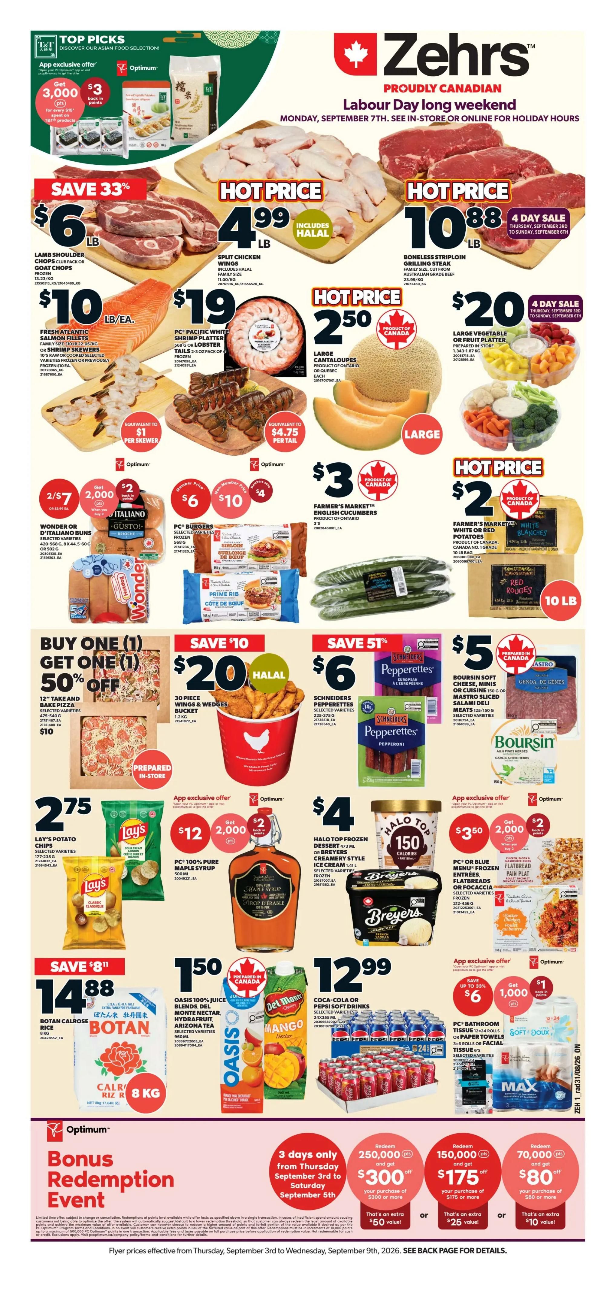Zehrs Flyer September 3 to 9