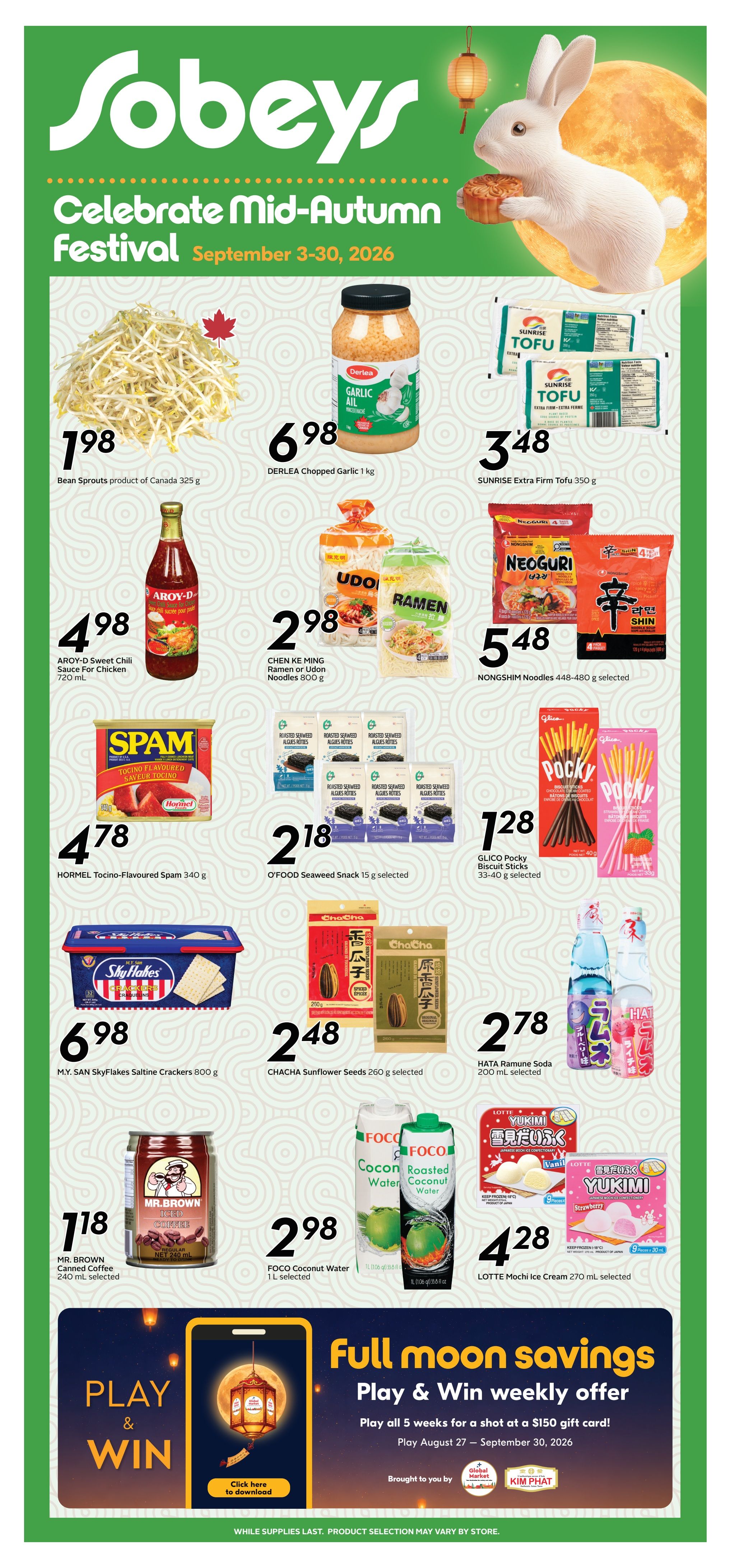 Sobeys (Atlantic) Mid-Autumn Festival Flyer September 3 to 30