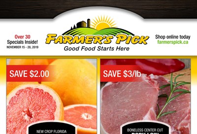 Farmer's Pick Flyer November 15 to 28