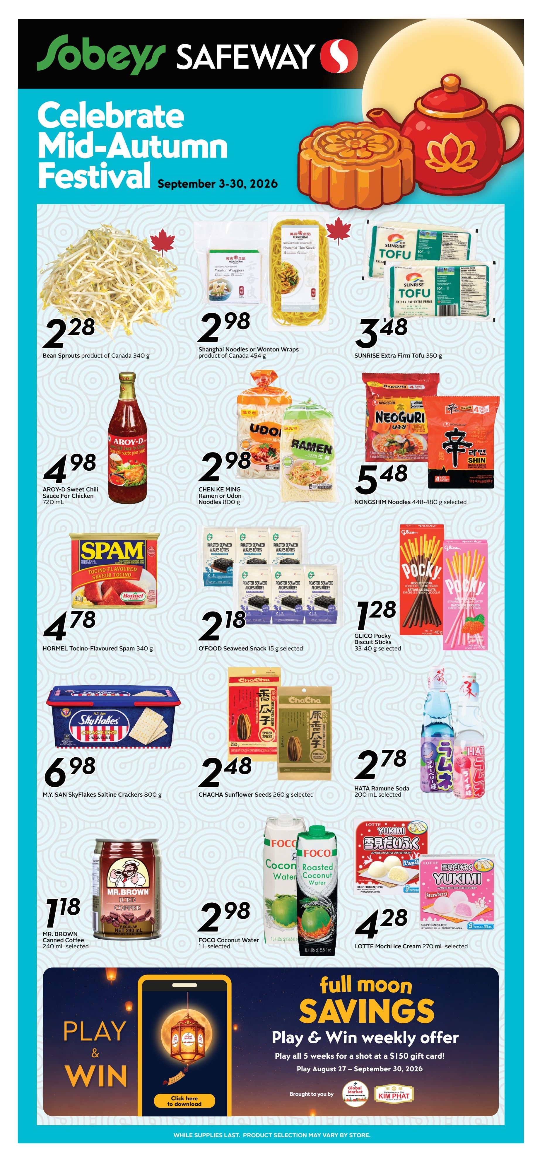 Sobeys/Safeway (AB, SK, MB) Mid-Autumn Festival Flyer September 3 to 30