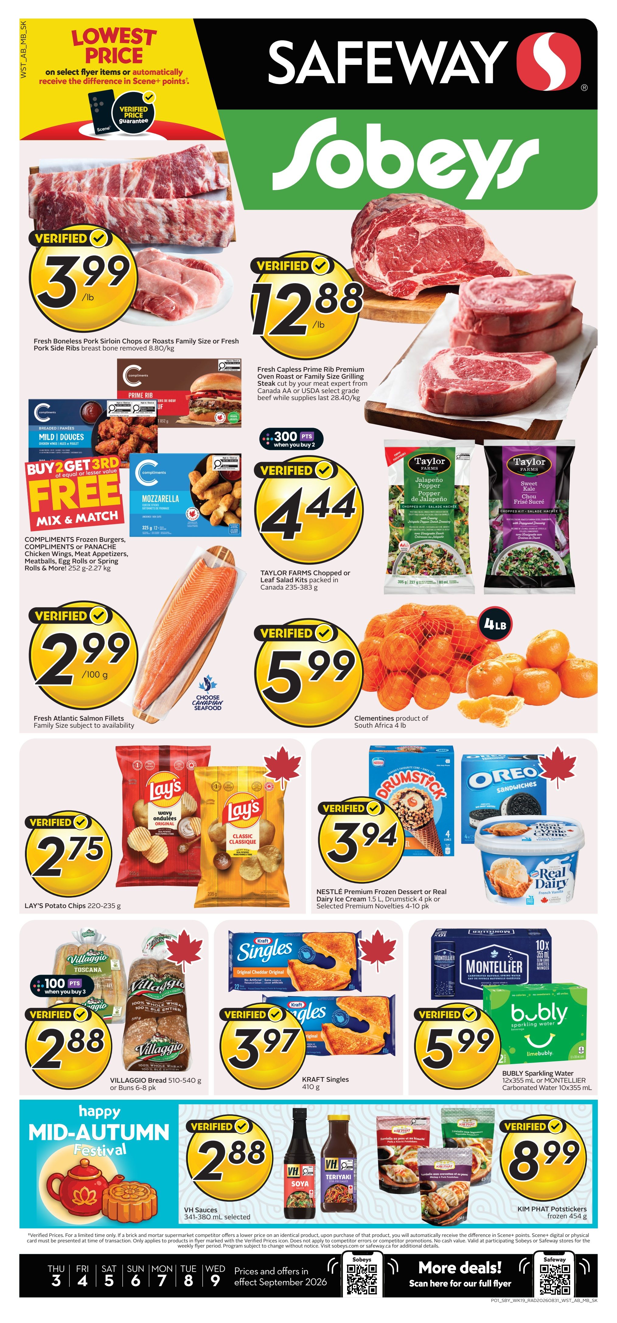 Sobeys/Safeway (AB, SK, MB) Flyer September 3 to 9
