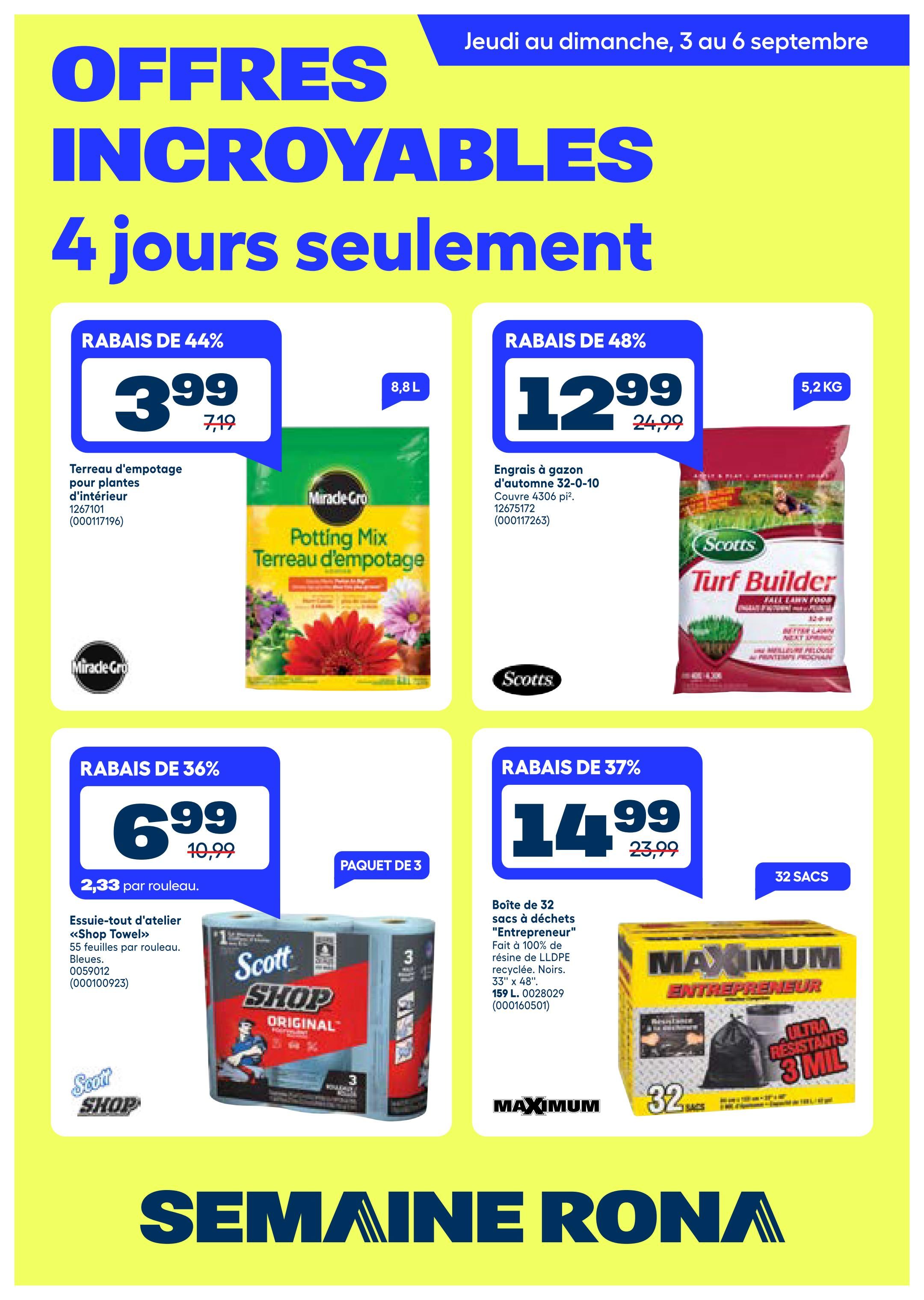 Rona & Rona+ (QC) Flyer September 3 to 9