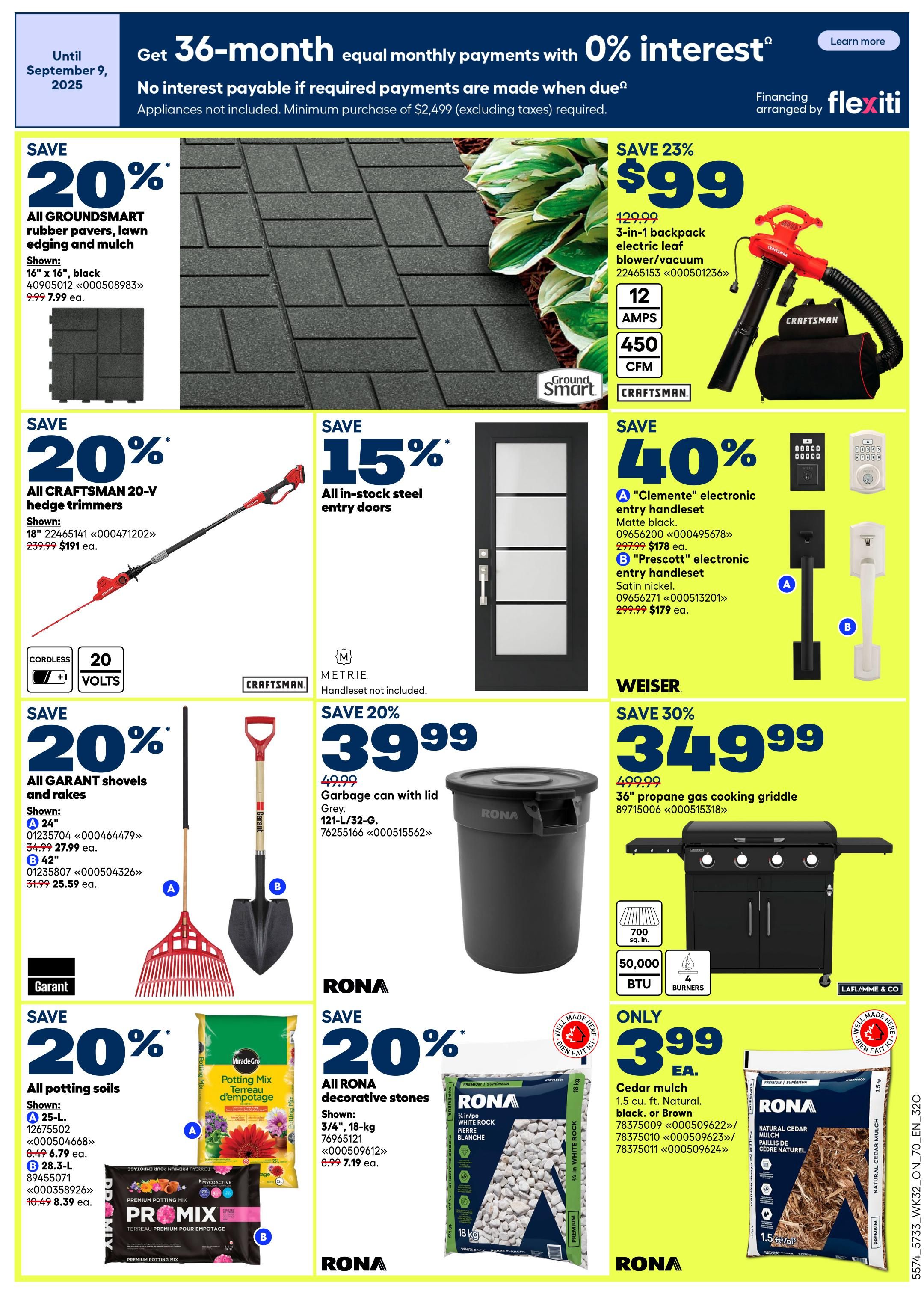 Rona & Rona+ (ON) Flyer September 3 to 9