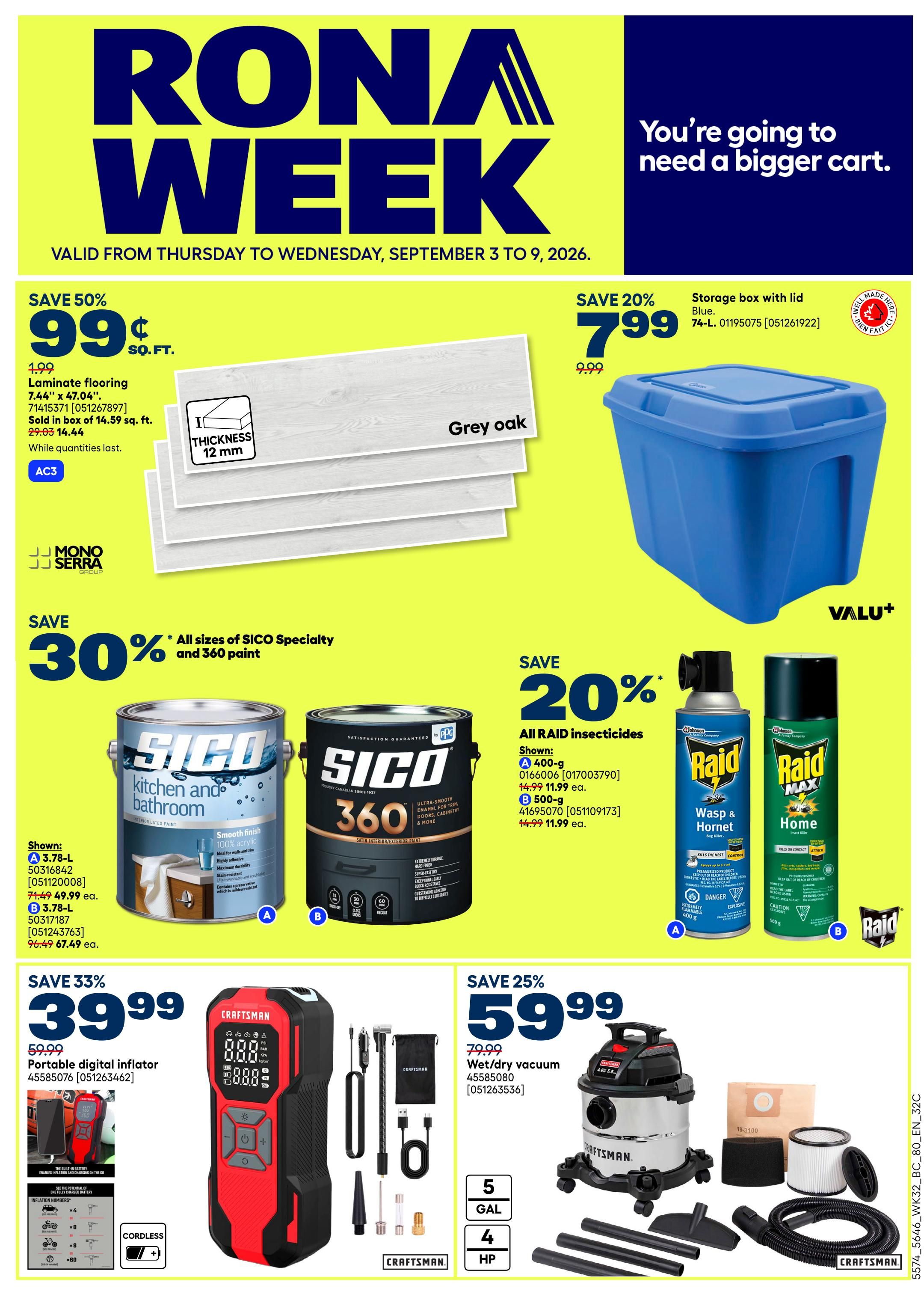 Rona & Rona+ (BC) Flyer September 3 to 9