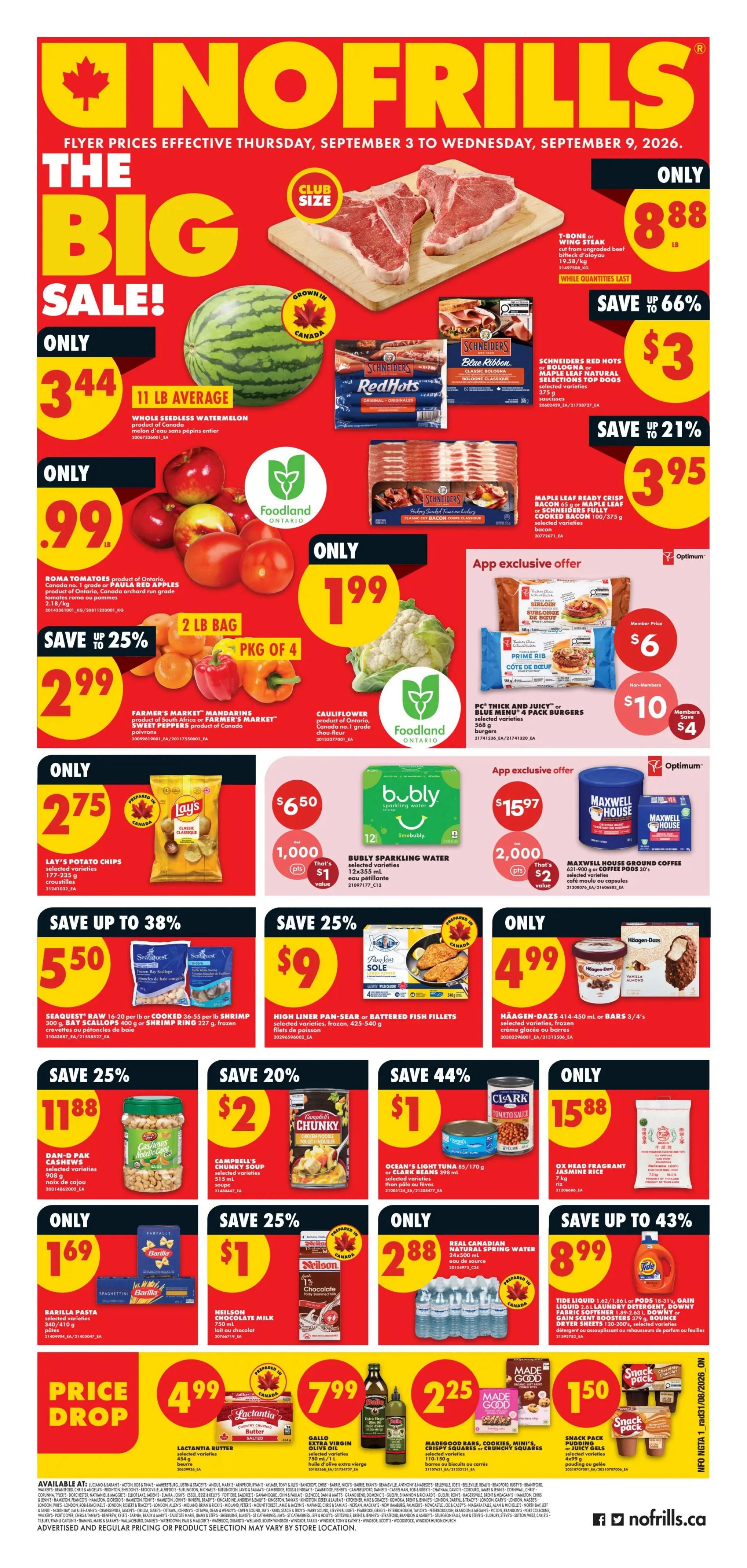 No Frills (ON) Flyer September 3 to 9