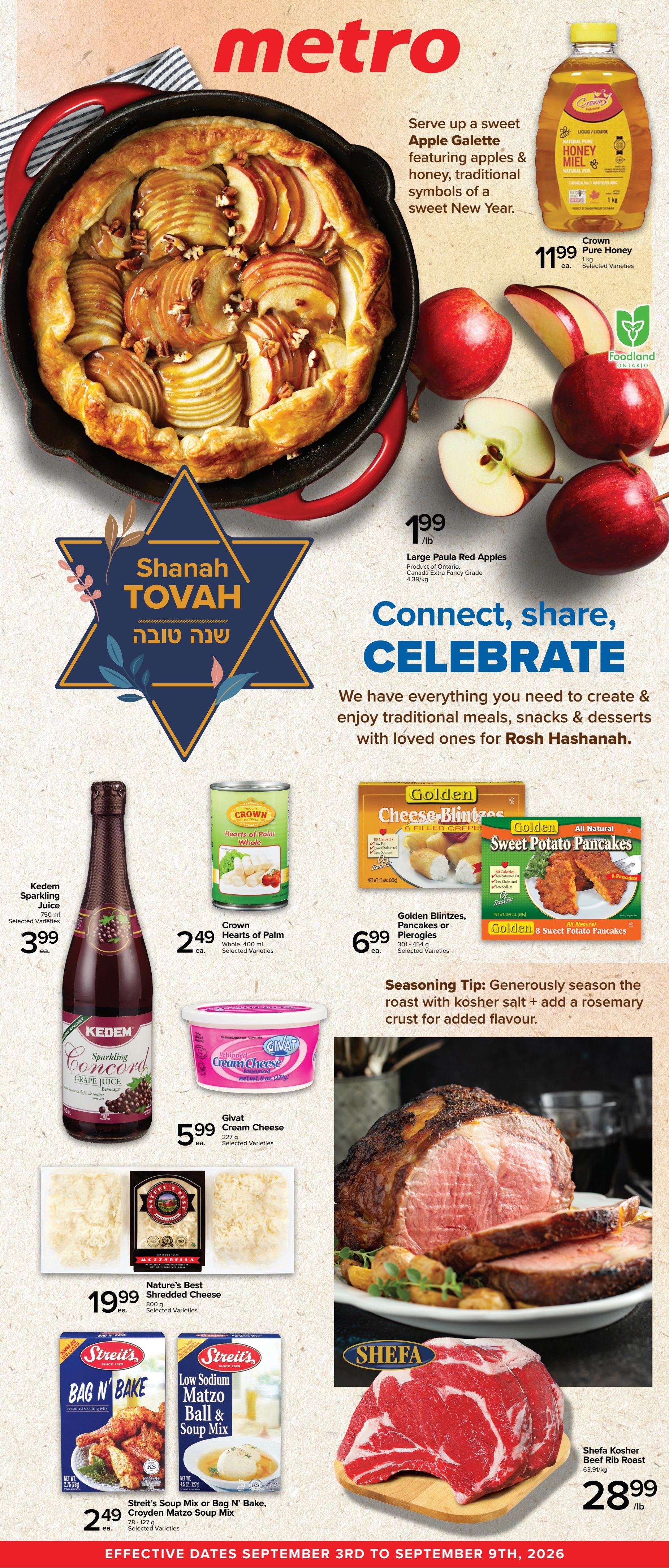 Metro (ON) Rosh Hashanah Flyer September 3 to 9