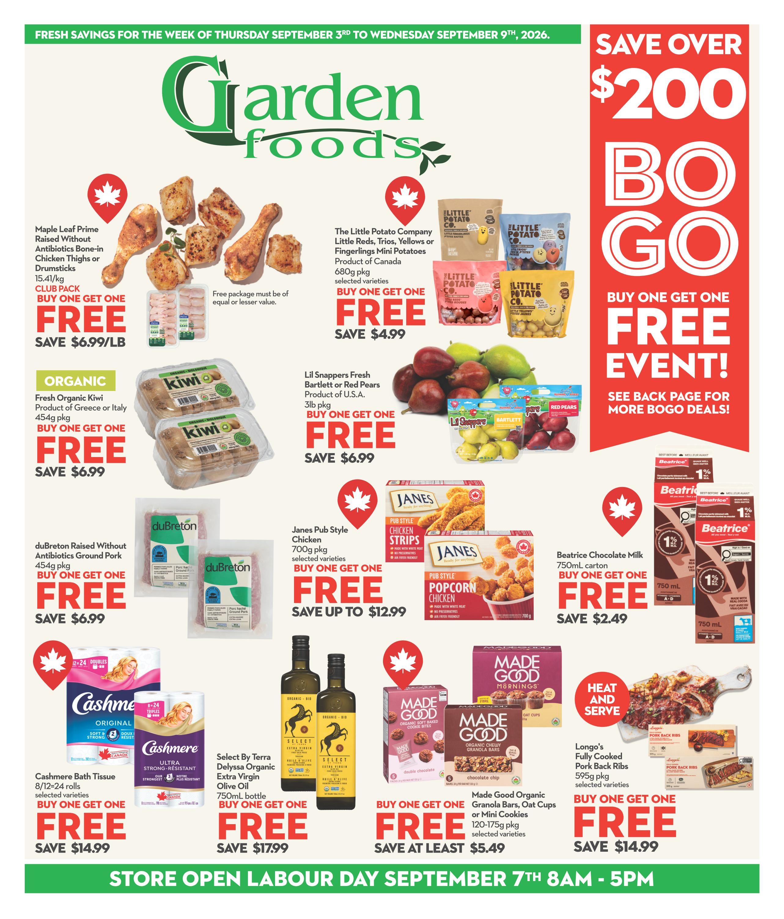 Garden Foods Flyer September 3 to 9