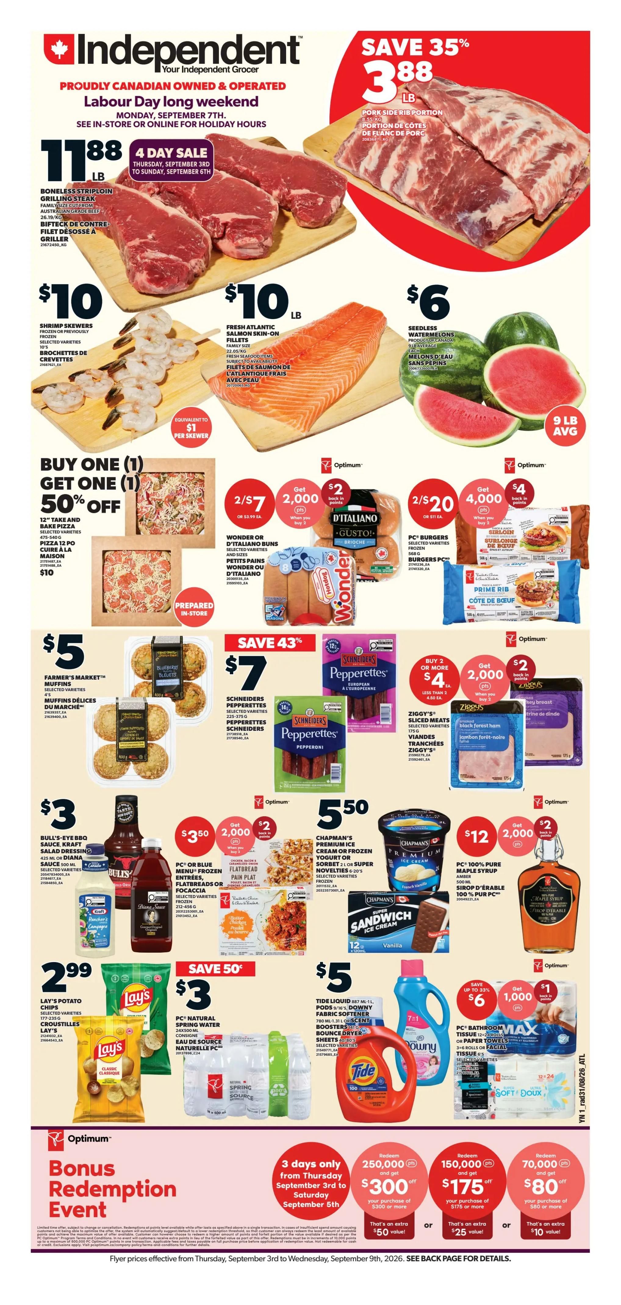 Independent Grocer (Atlantic) Flyer September 3 to 9