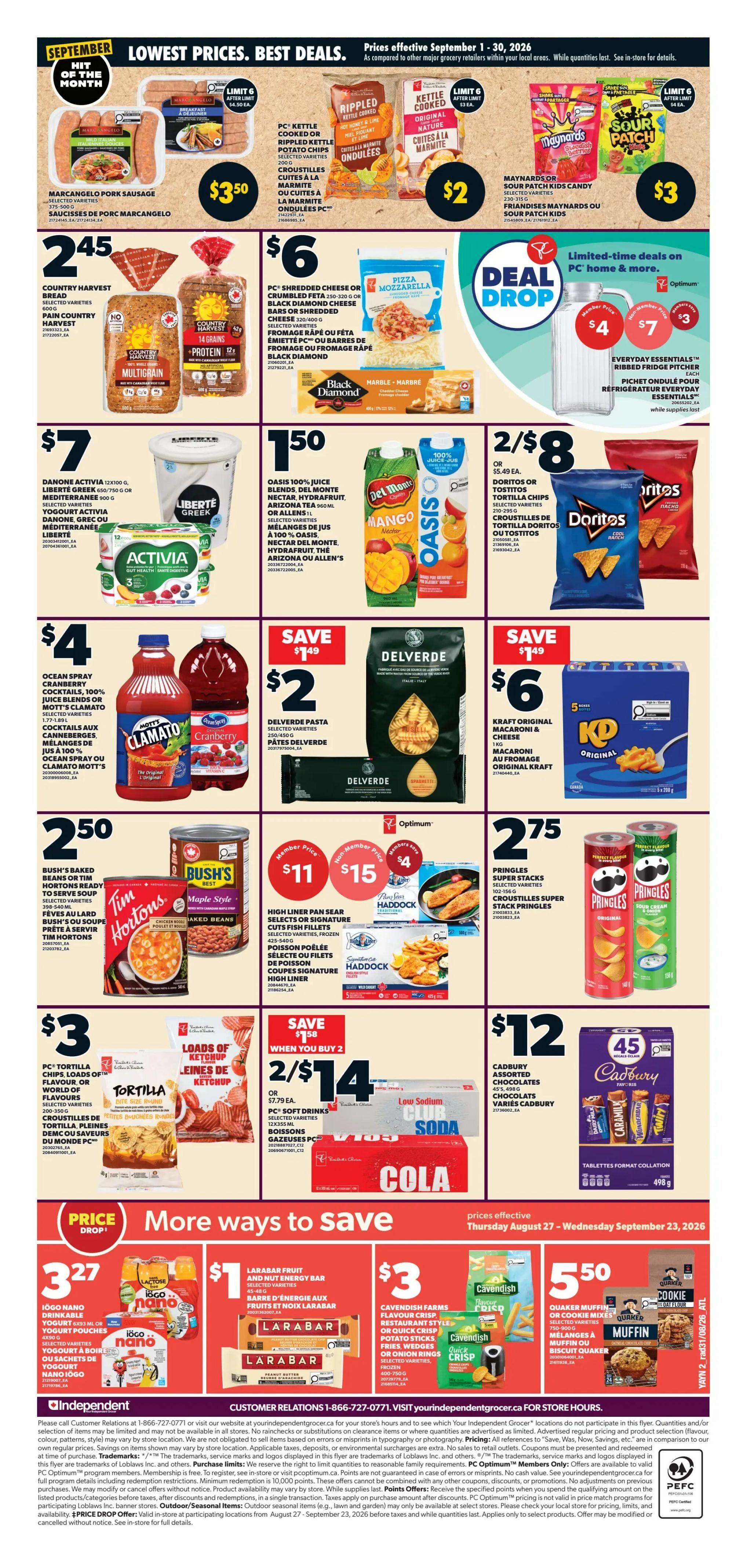 Independent Grocer (Atlantic) Flyer September 3 to 9