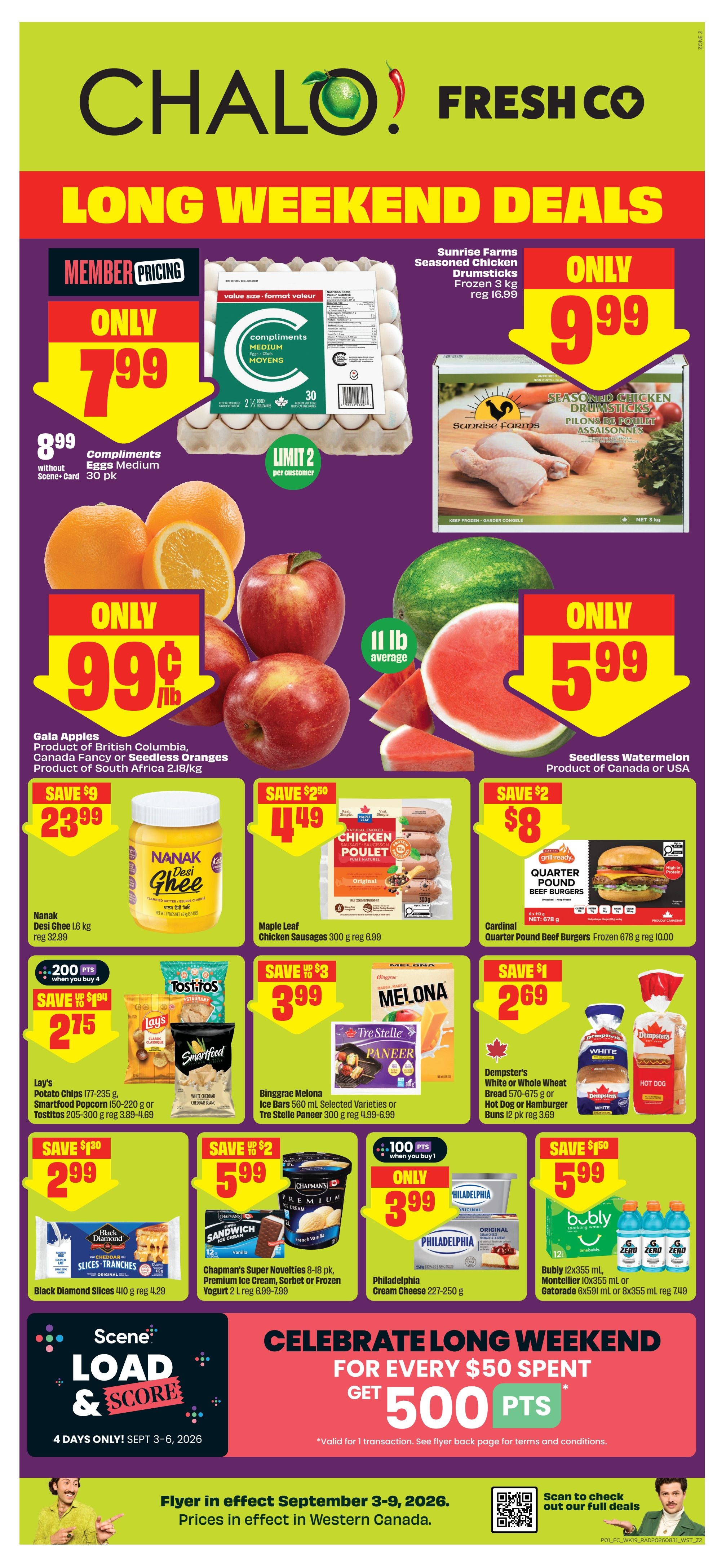 Chalo! FreshCo (West) Flyer September 3 to 9