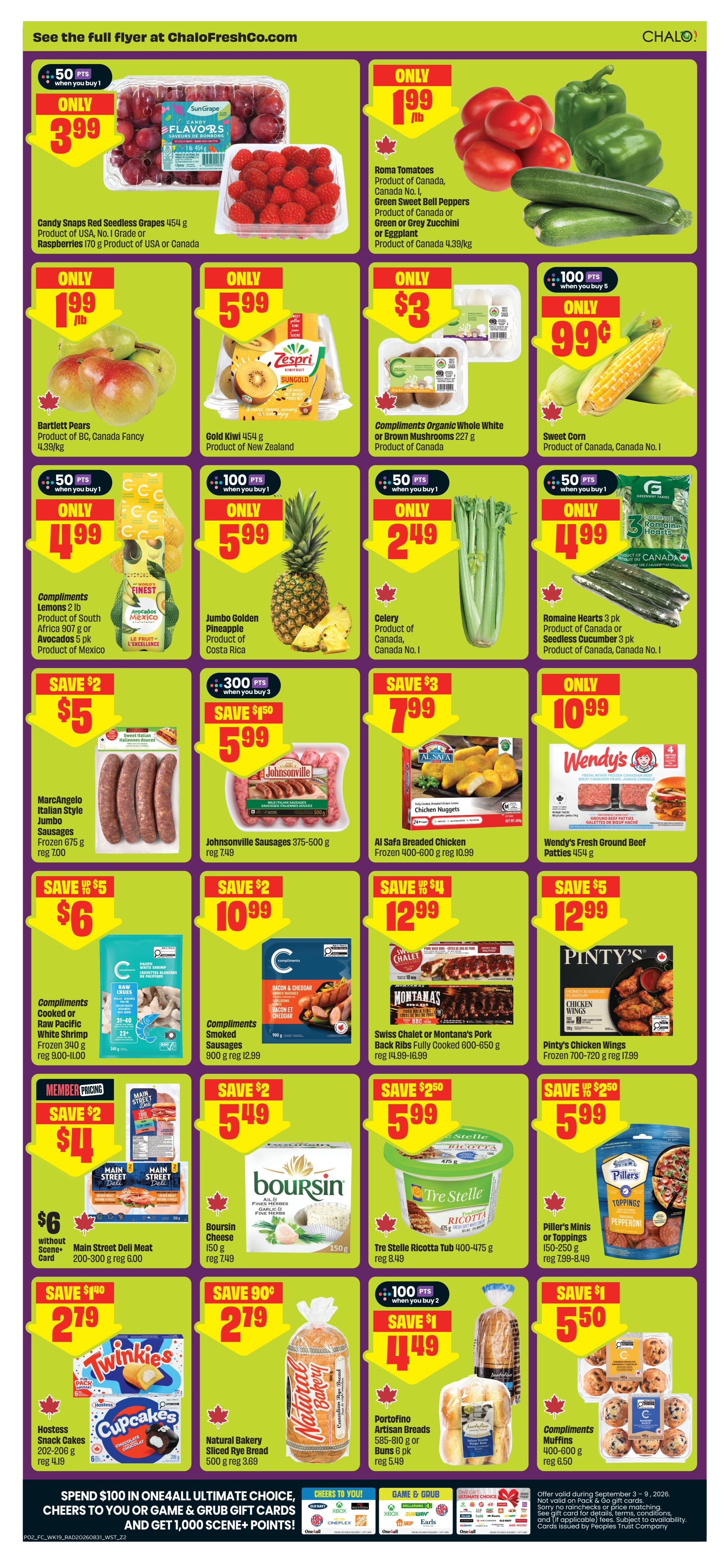 Chalo! FreshCo (West) Flyer September 3 to 9