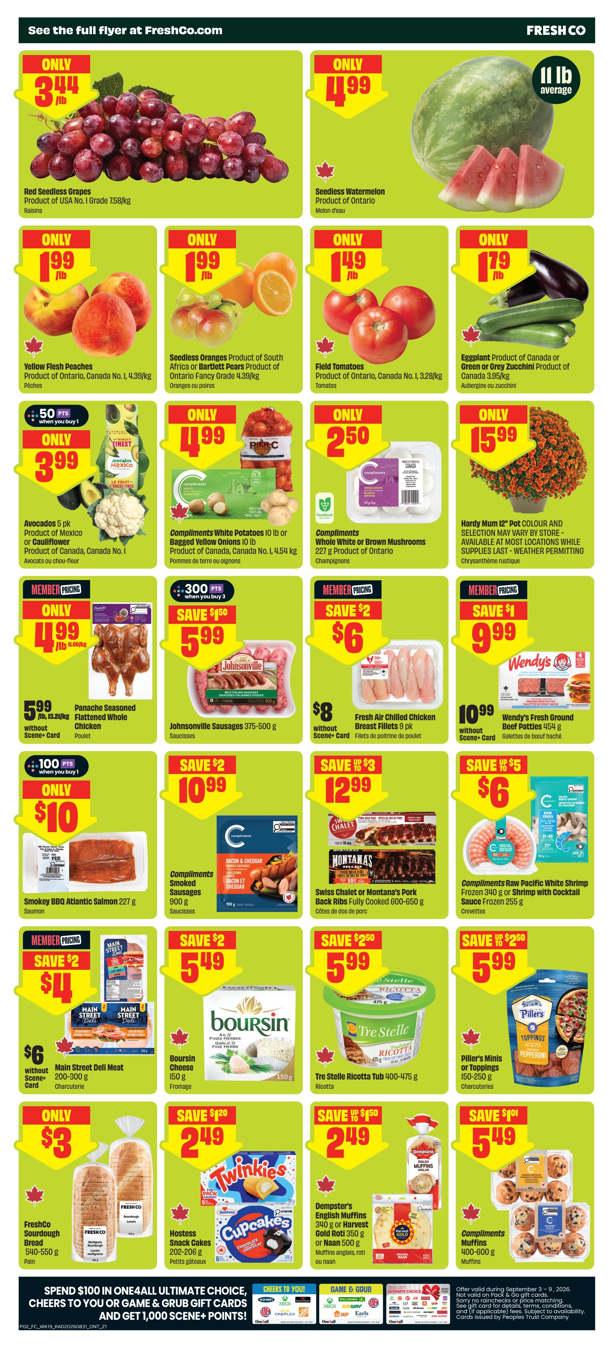 FreshCo (ON) Flyer September 3 to 9