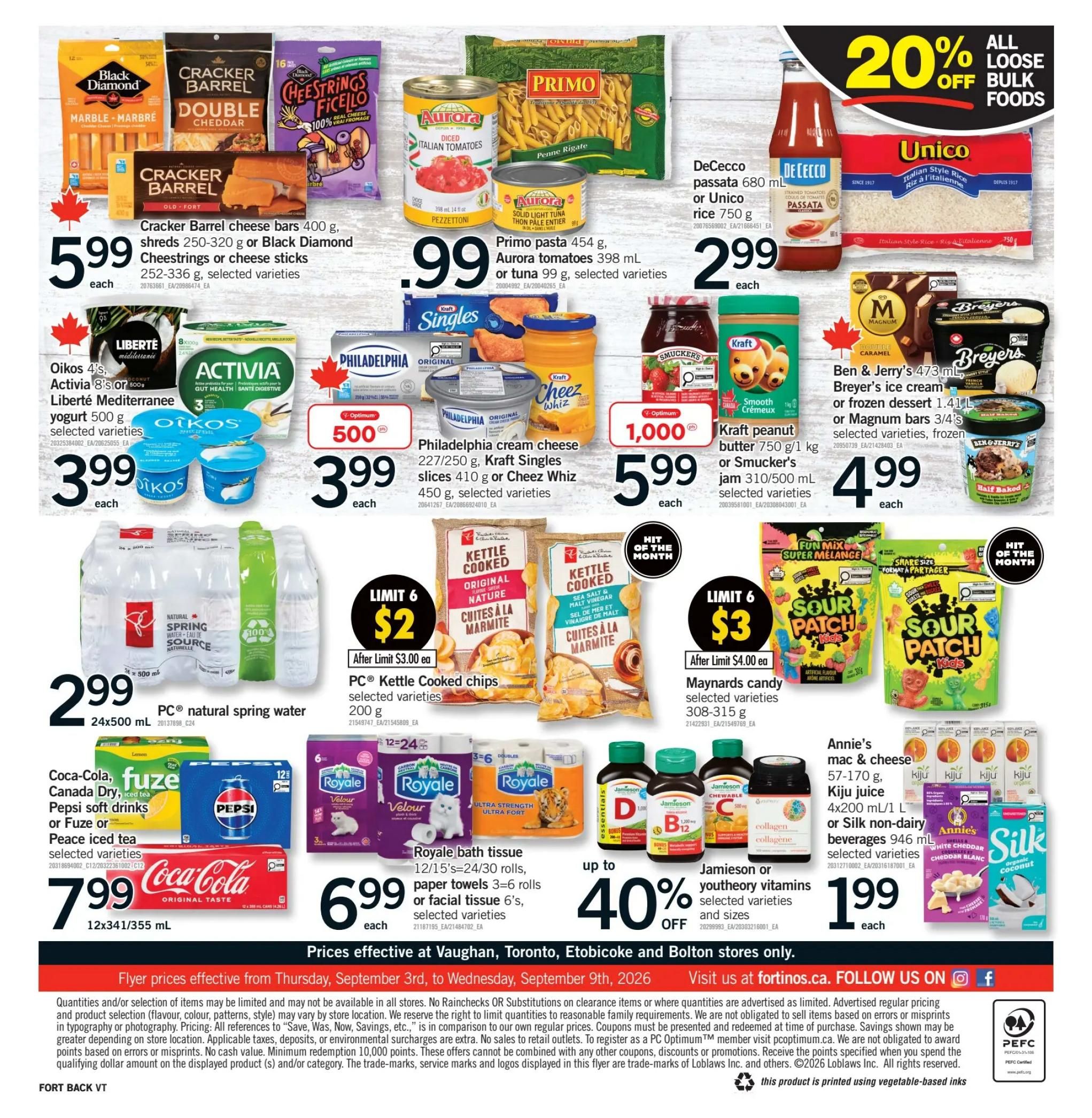 Fortinos Flyer September 3 to 9
