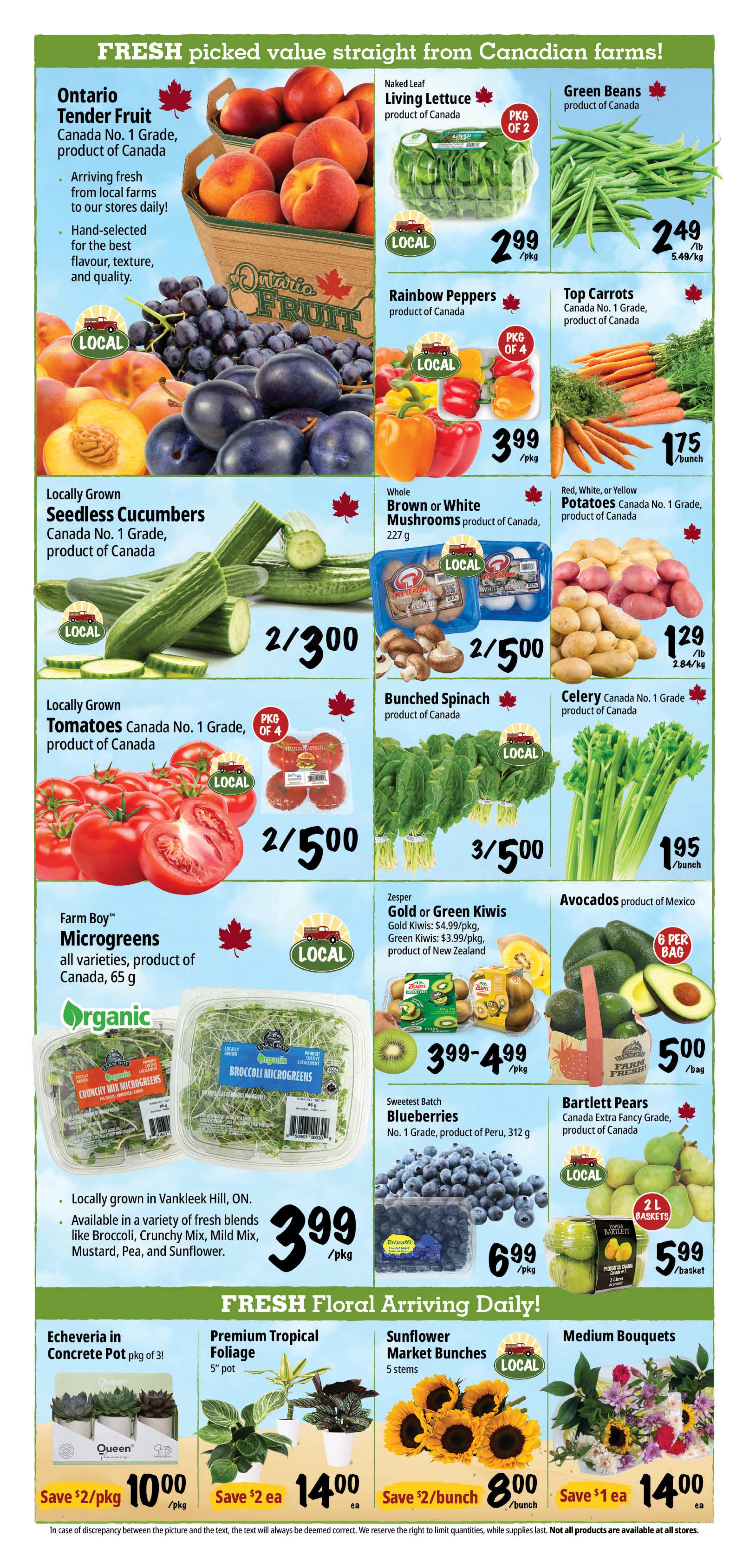 Farm Boy Flyer September 3 to 9