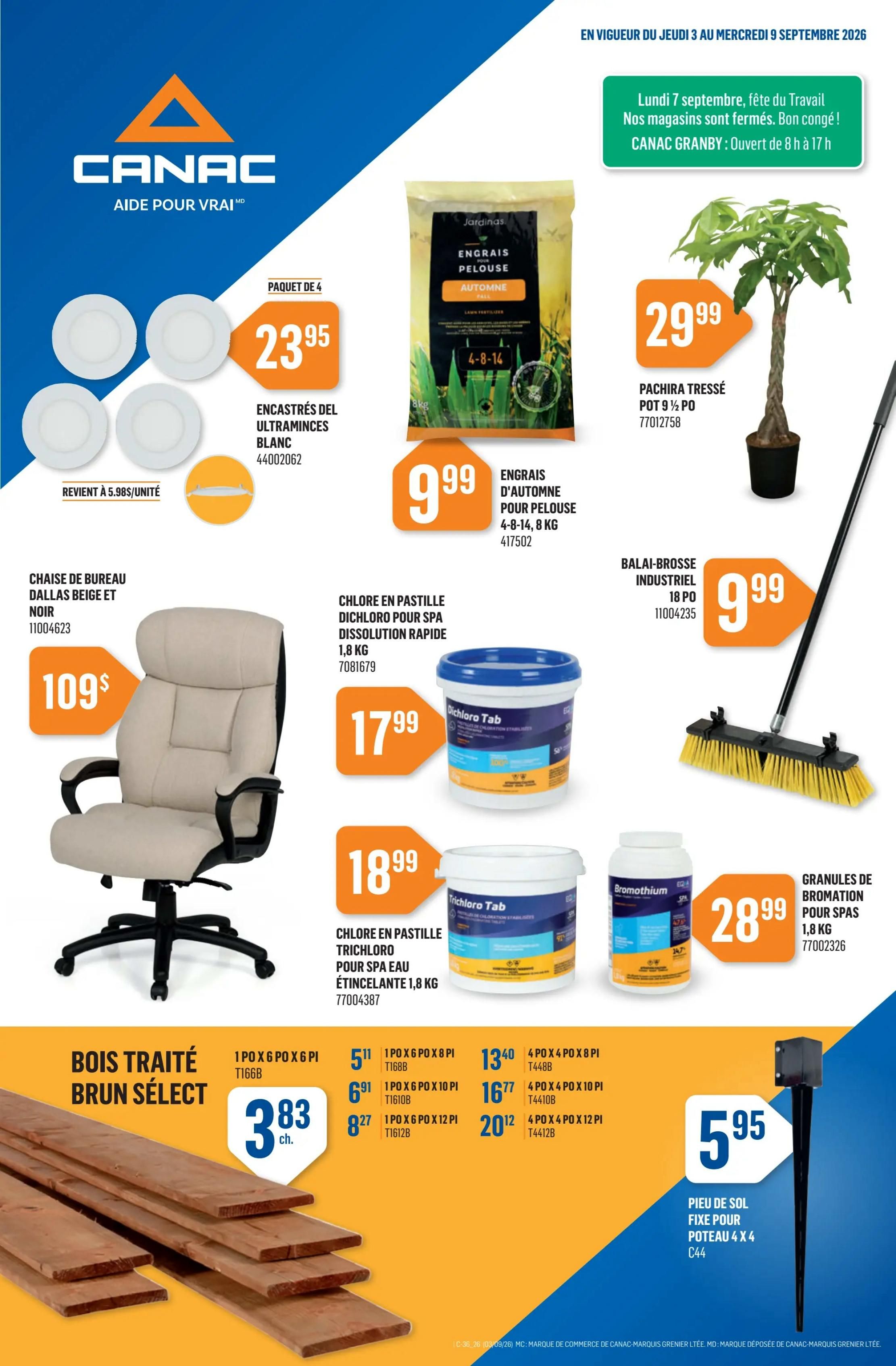 Canac Flyer September 3 to 9