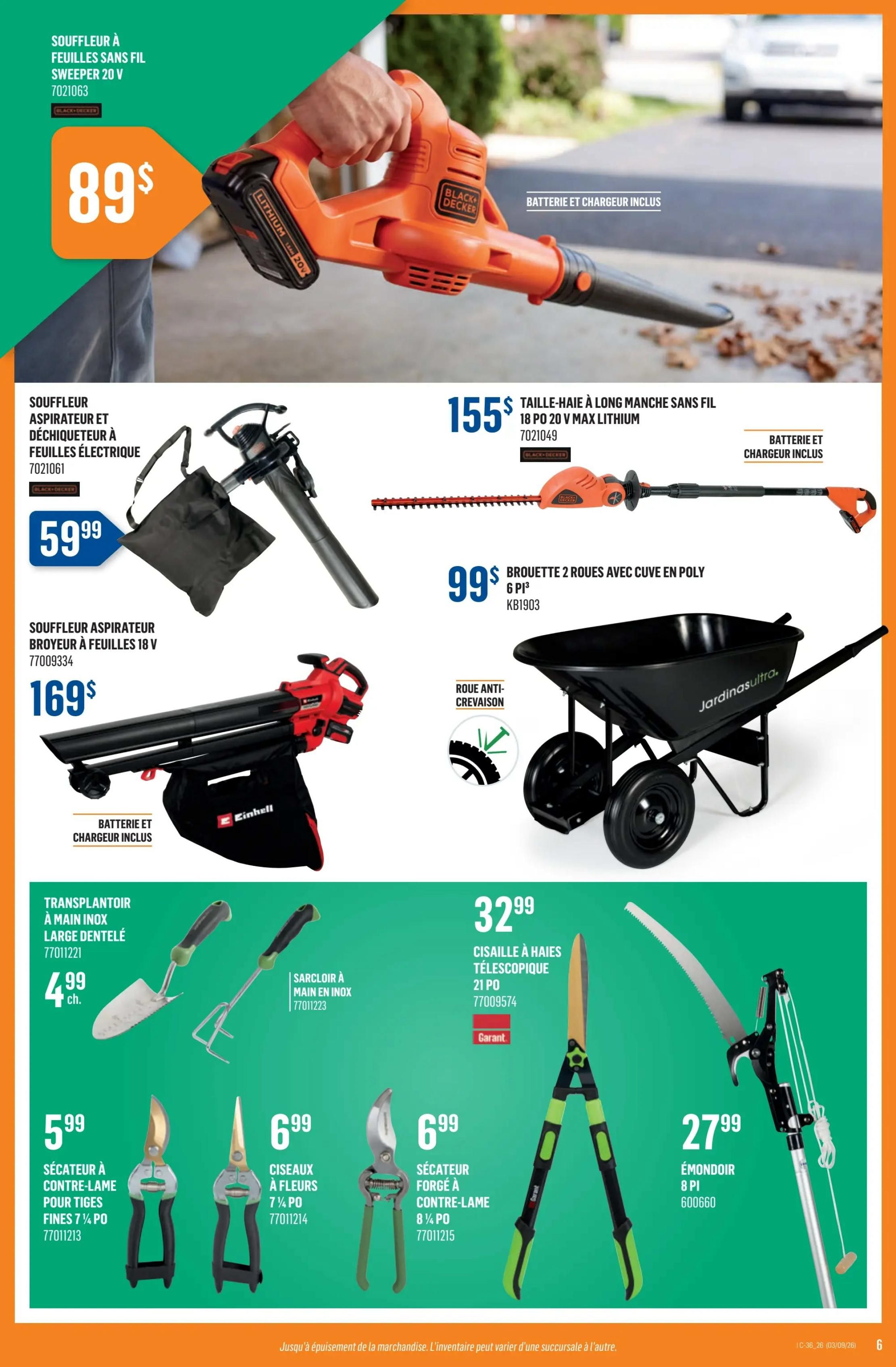 Canac Flyer September 3 to 9
