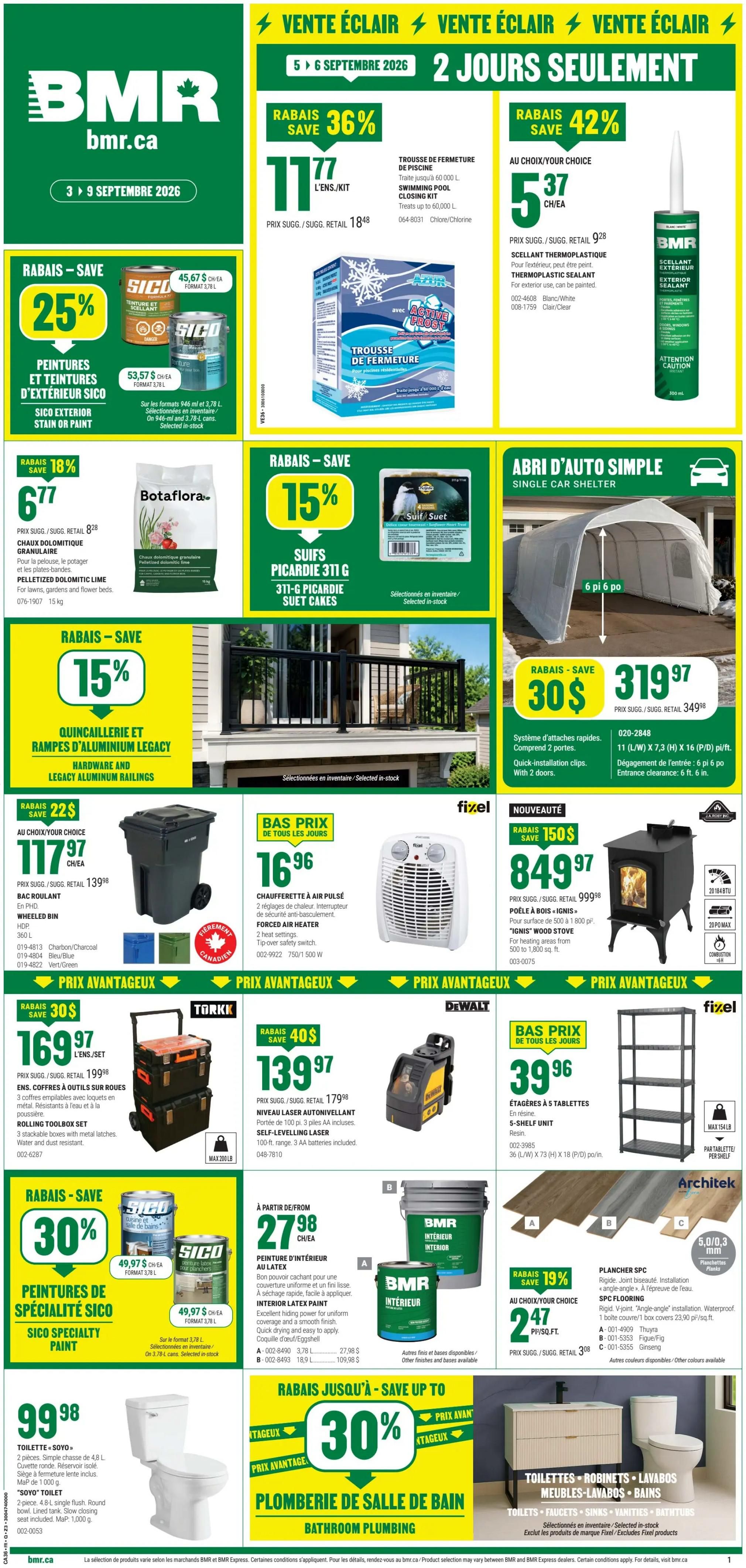 BMR Flyer September 3 to 9