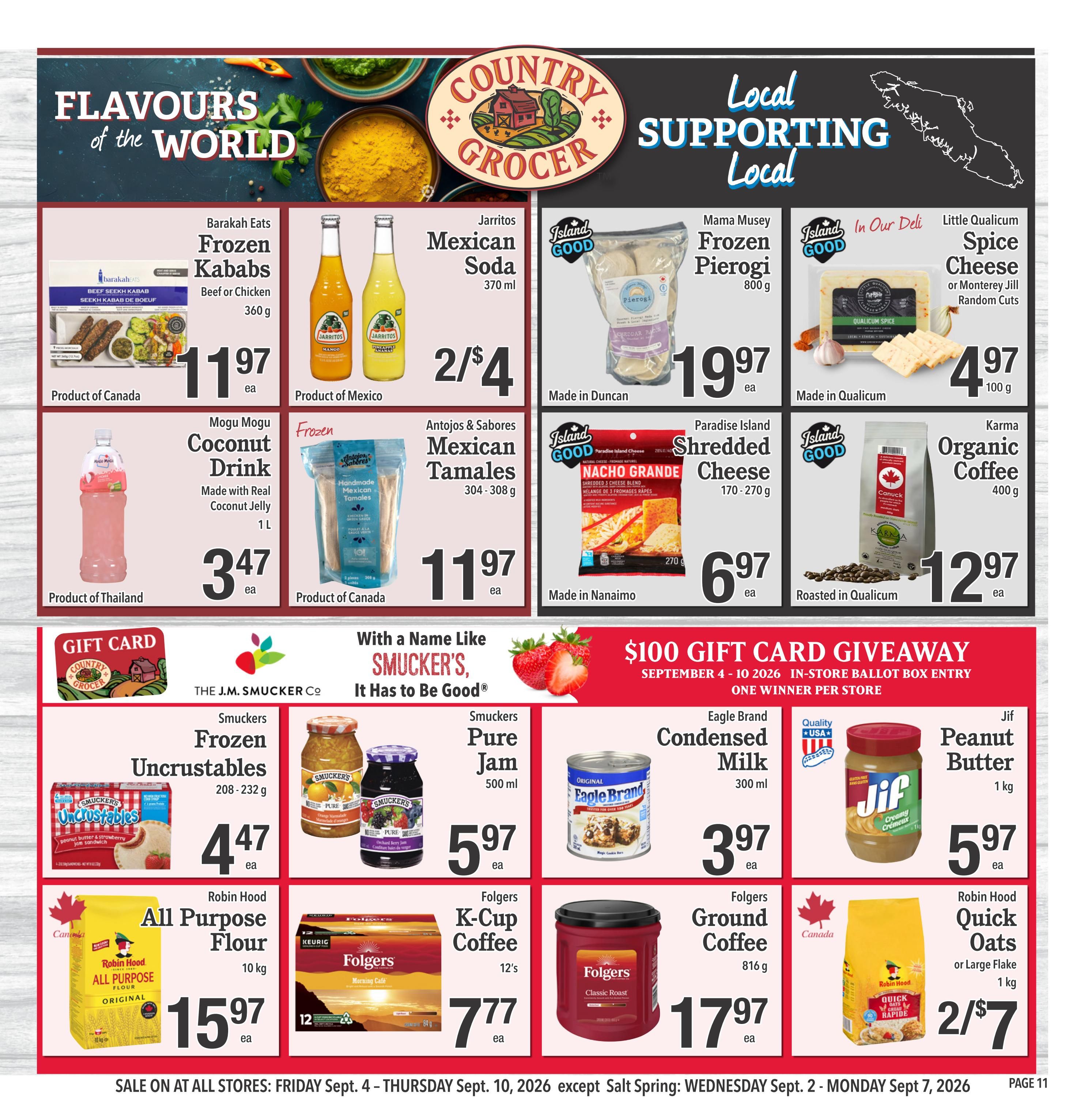 Country Grocer Flyer September 4 to 10