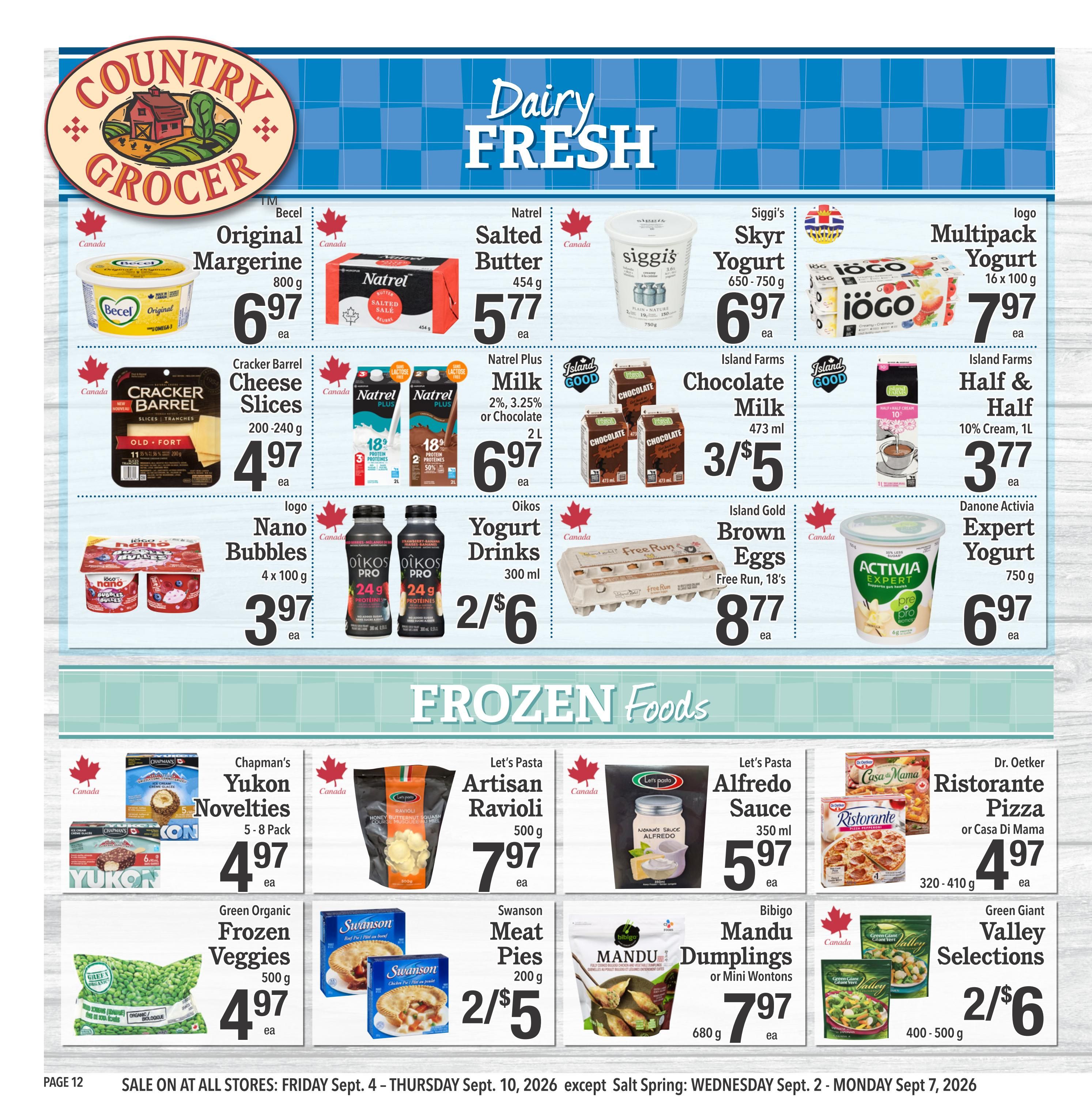 Country Grocer Flyer September 4 to 10