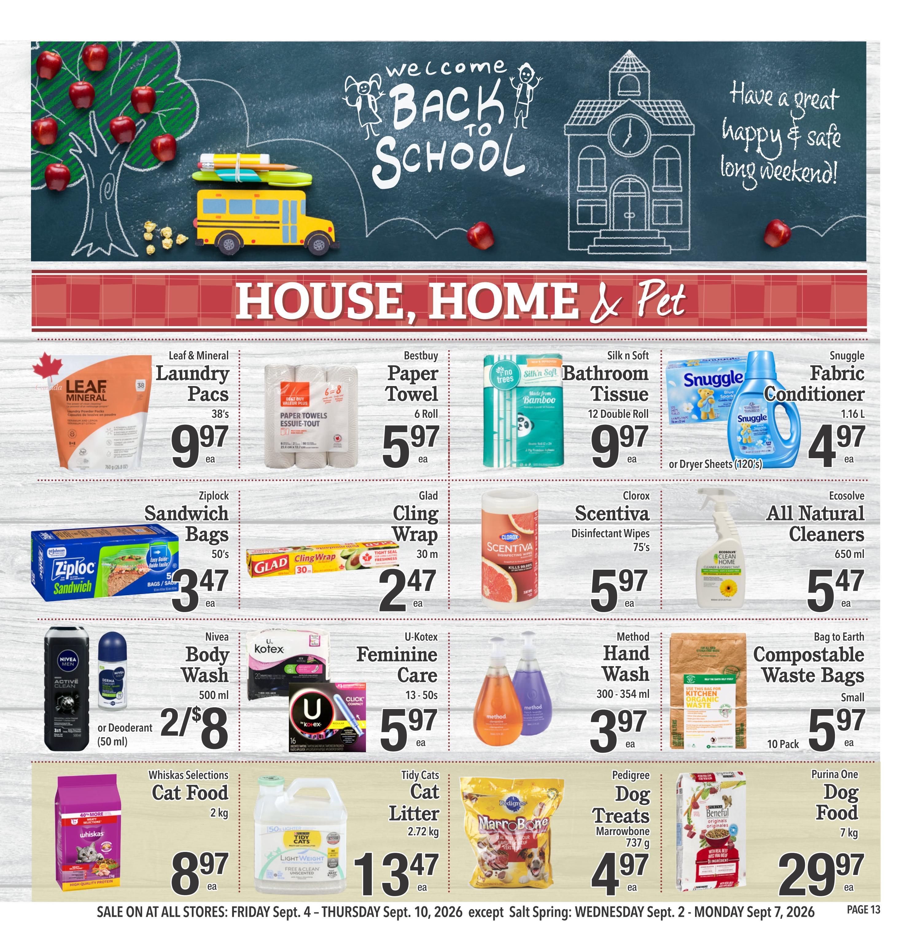Country Grocer Flyer September 4 to 10
